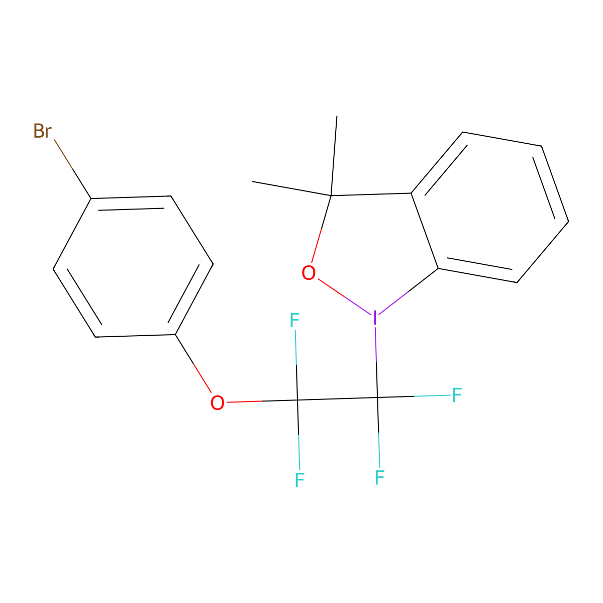 1-(4-Bromophenoxy tetrafluoroethyl)-3,3-dimethyl-1,2-benziodoxole molecular structure, CAS 1836233-12-5