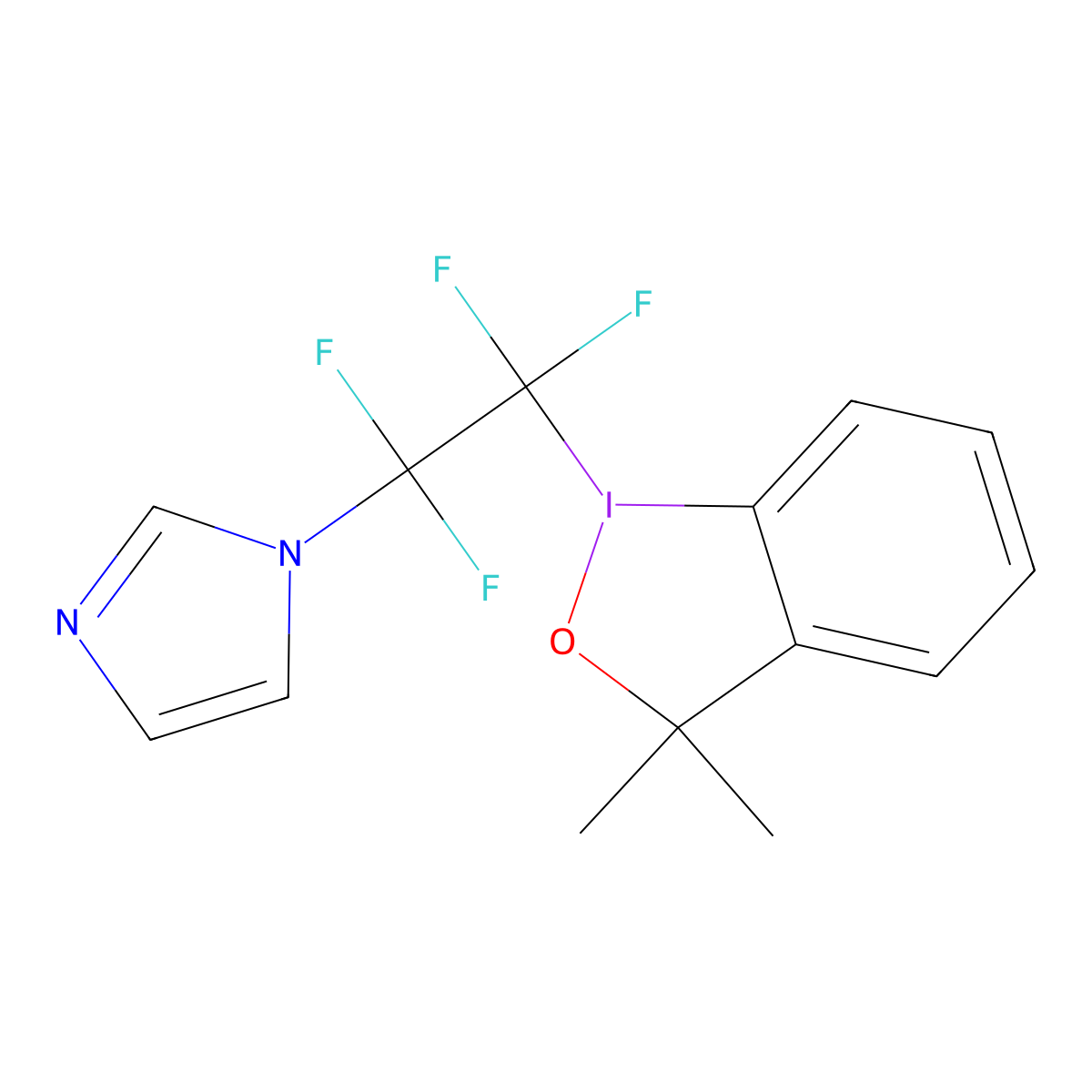 1-(Imidazole tetrafluoroethyl)-3,3-dimethyl-1,2-benziodoxole molecular structure, CAS 1836233-15-8