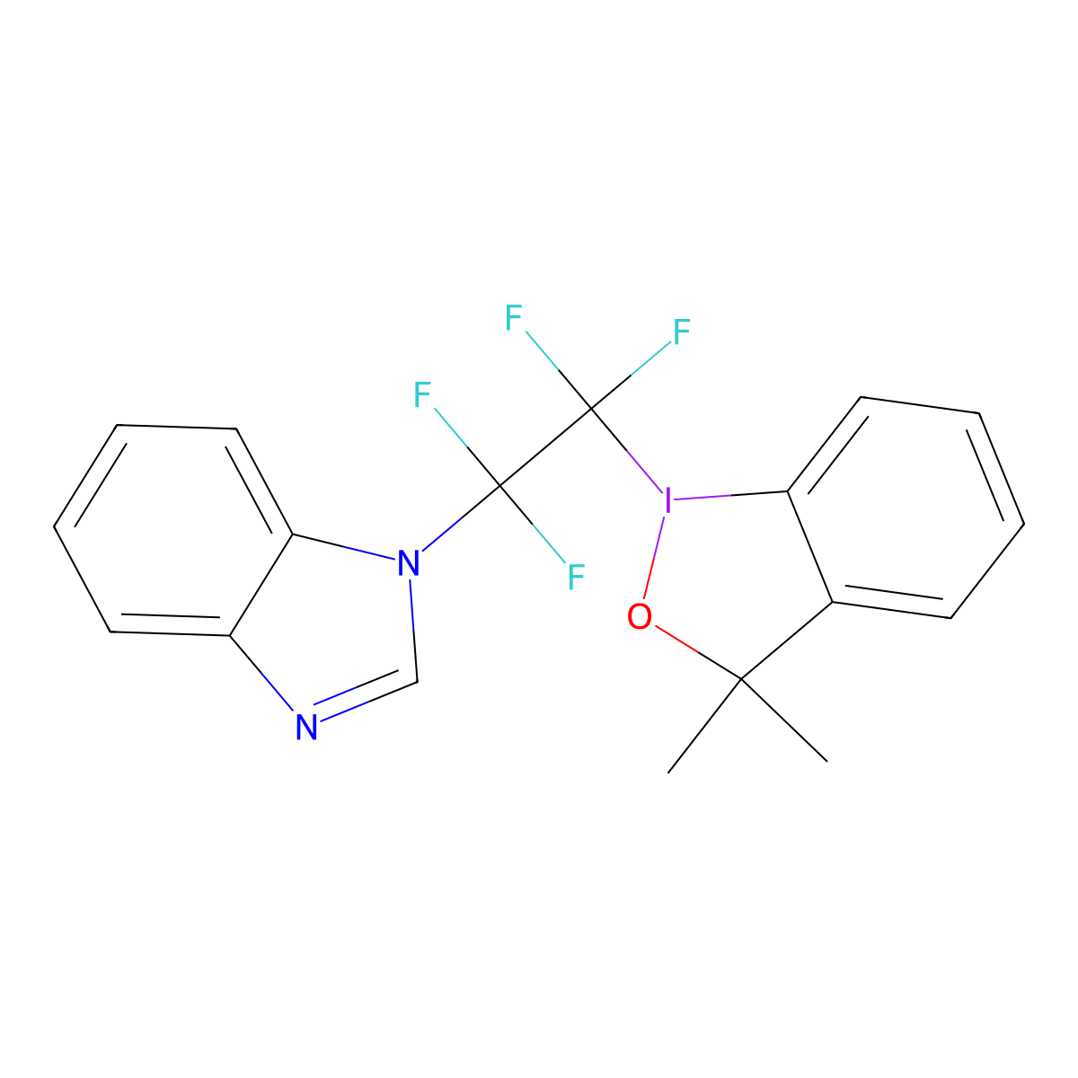 1-(Benzimidazole tetrafluoroethyl)-3,3-dimethyl-1,2-benziodoxole molecular structure, CAS 1836233-16-9