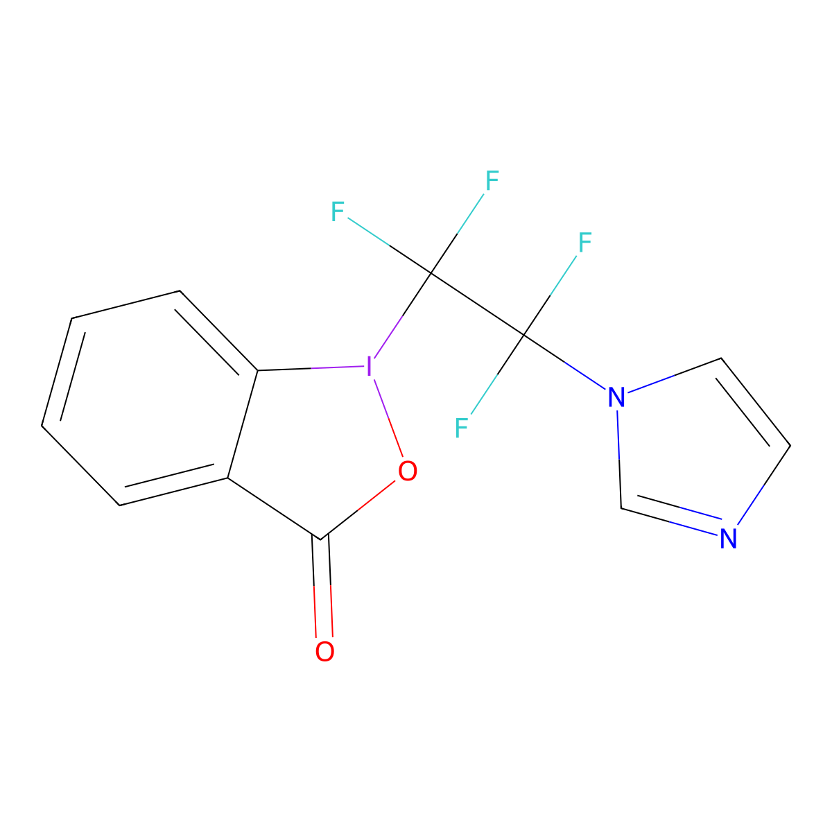 1-[1,1,2,2-Tetrafluoro-2-(1H-imidazole-1-yl)ethyl]-3H-1,2-benzoiodoxole-3-one molecular structure, CAS 1836233-22-7