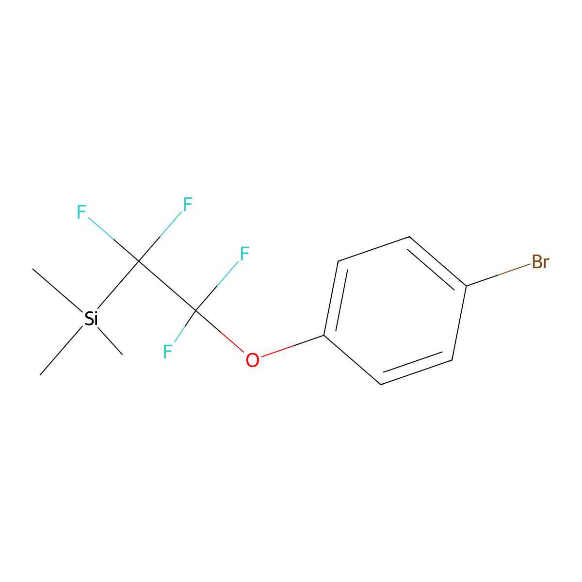(2-(4-Bromophenoxy)-1,1,2,2-tetrafluoroethyl)trimethylsilane molecular structure, CAS 1836233-49-8