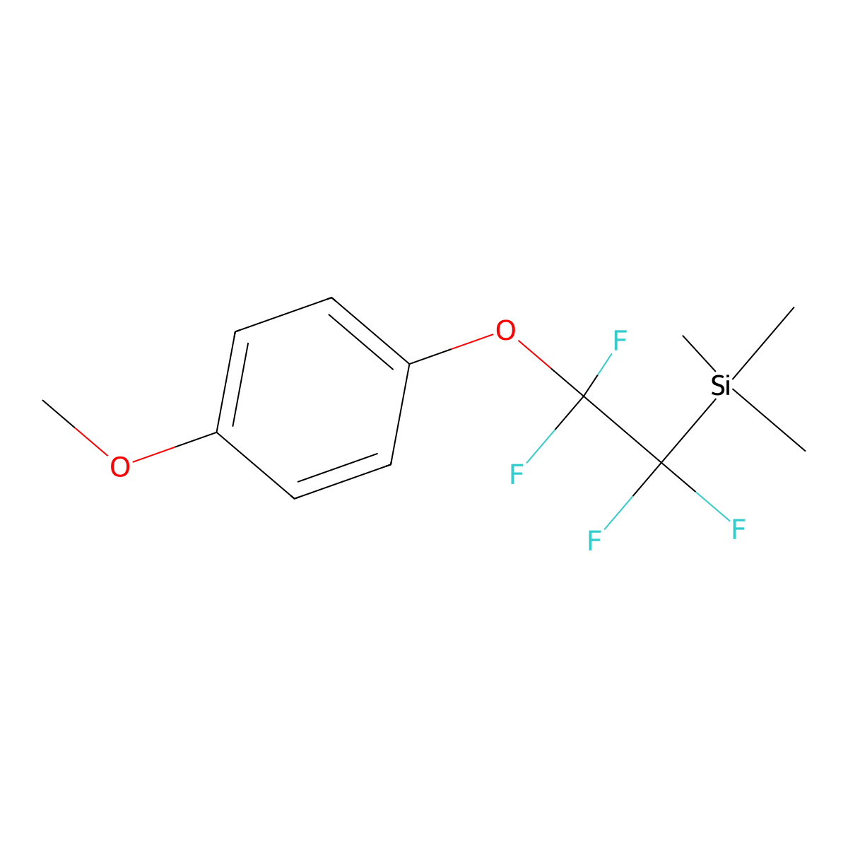 2-(4-(Methoxy)phenoxy)-1,1,2,2-tetrafluoroethyl)trimethylsilane molecular structure, CAS 1836233-50-1