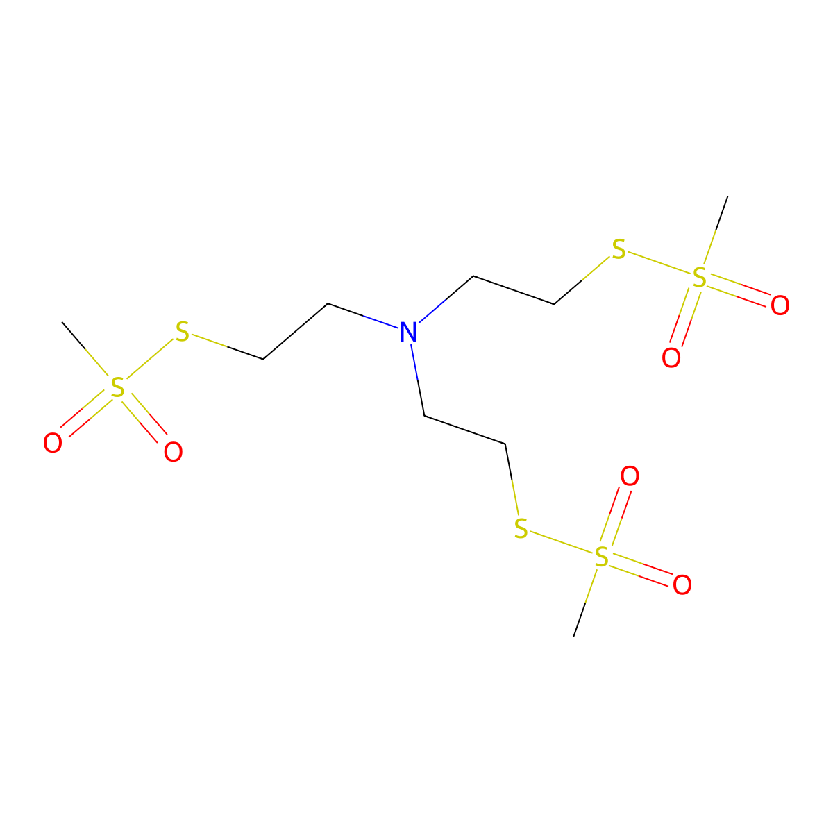 Tris-(2-methanethiosulfonylethyl)amine molecular structure, CAS 18365-77-0