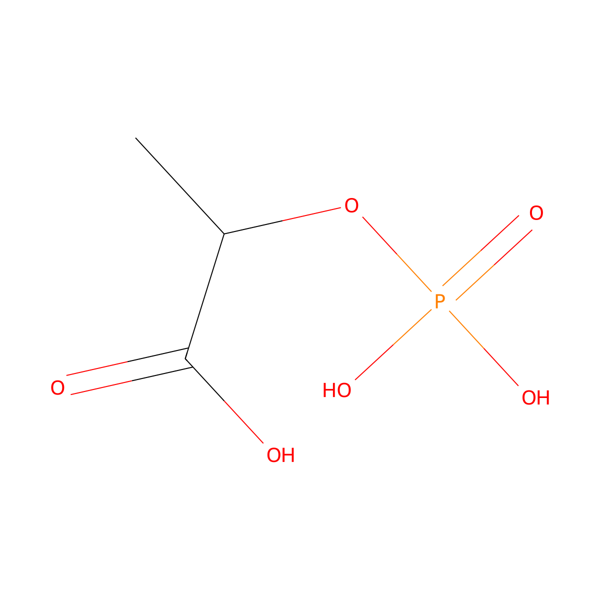 2-Phospholactic acid molecular structure, CAS 18365-82-7