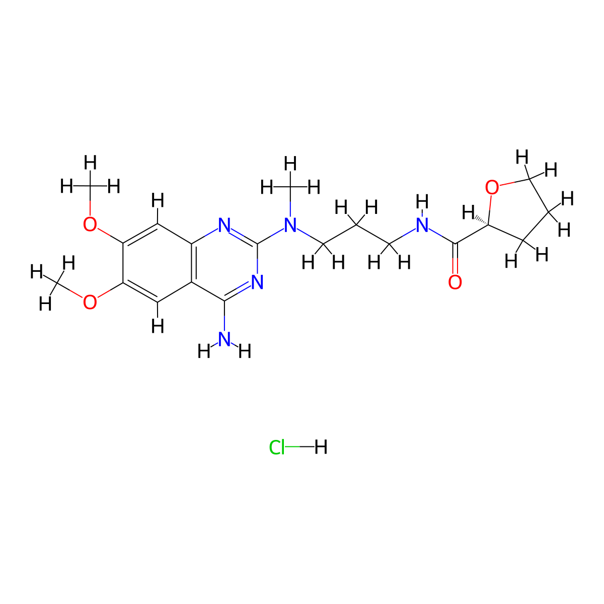 Alfuzosin hydrochloride, (S)- molecular structure, CAS 183658-26-6
