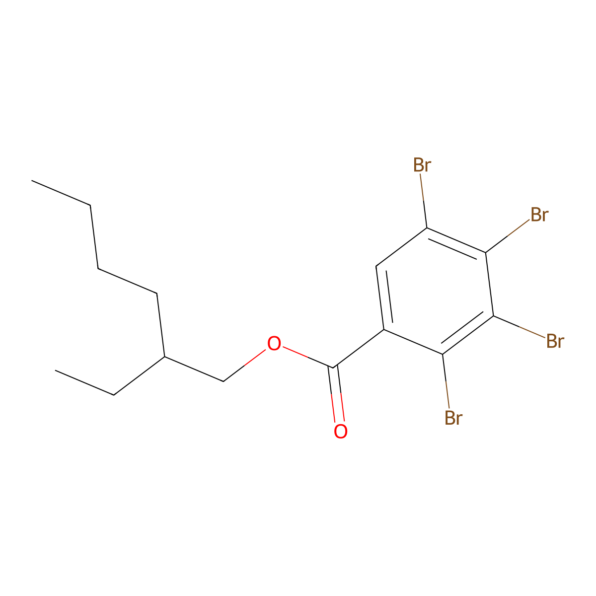 2-Ethylhexyl 2,3,4,5-tetrabromobenzoate molecular structure, CAS 183658-27-7