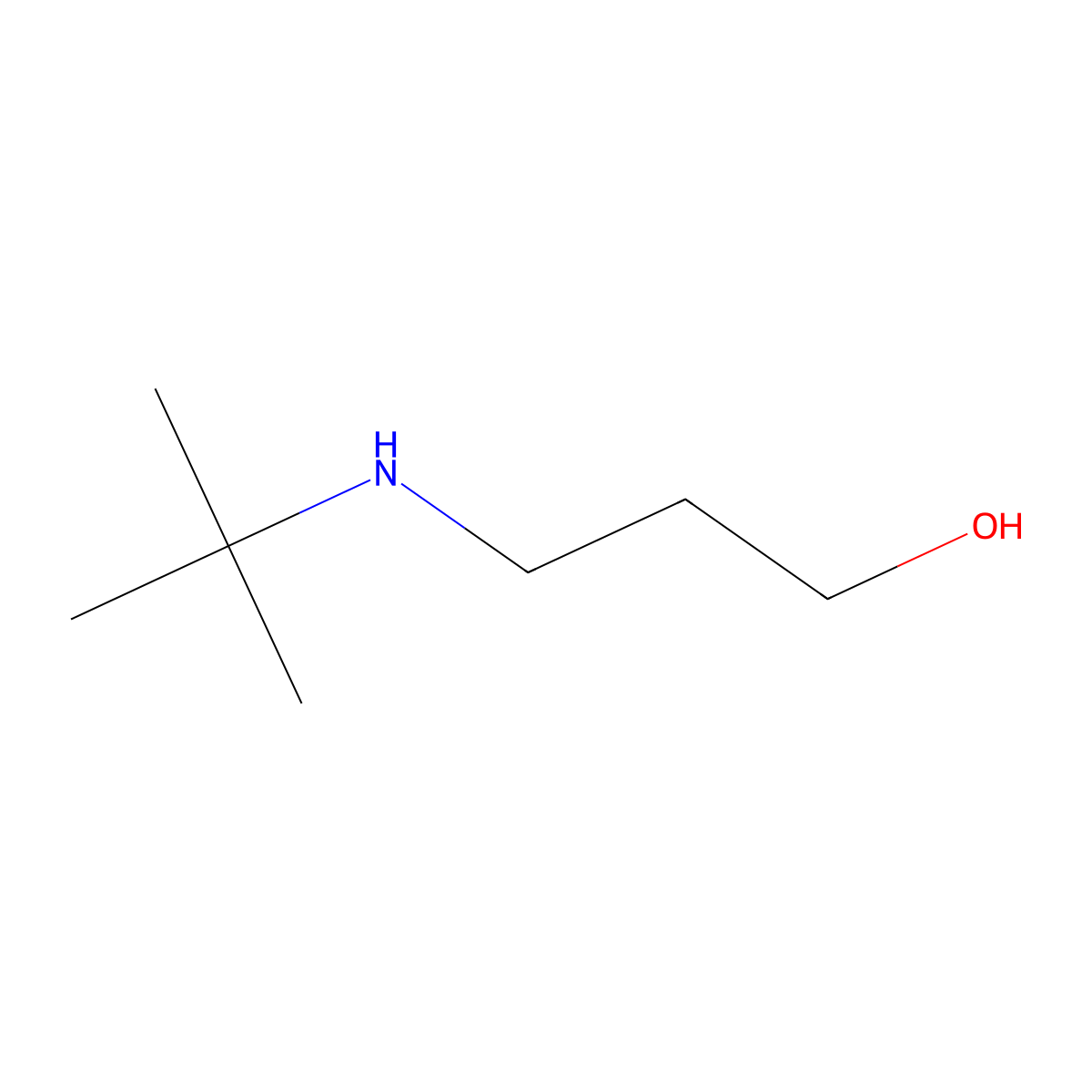 3-(Tert-butylamino)propan-1-ol molecular structure, CAS 18366-44-4