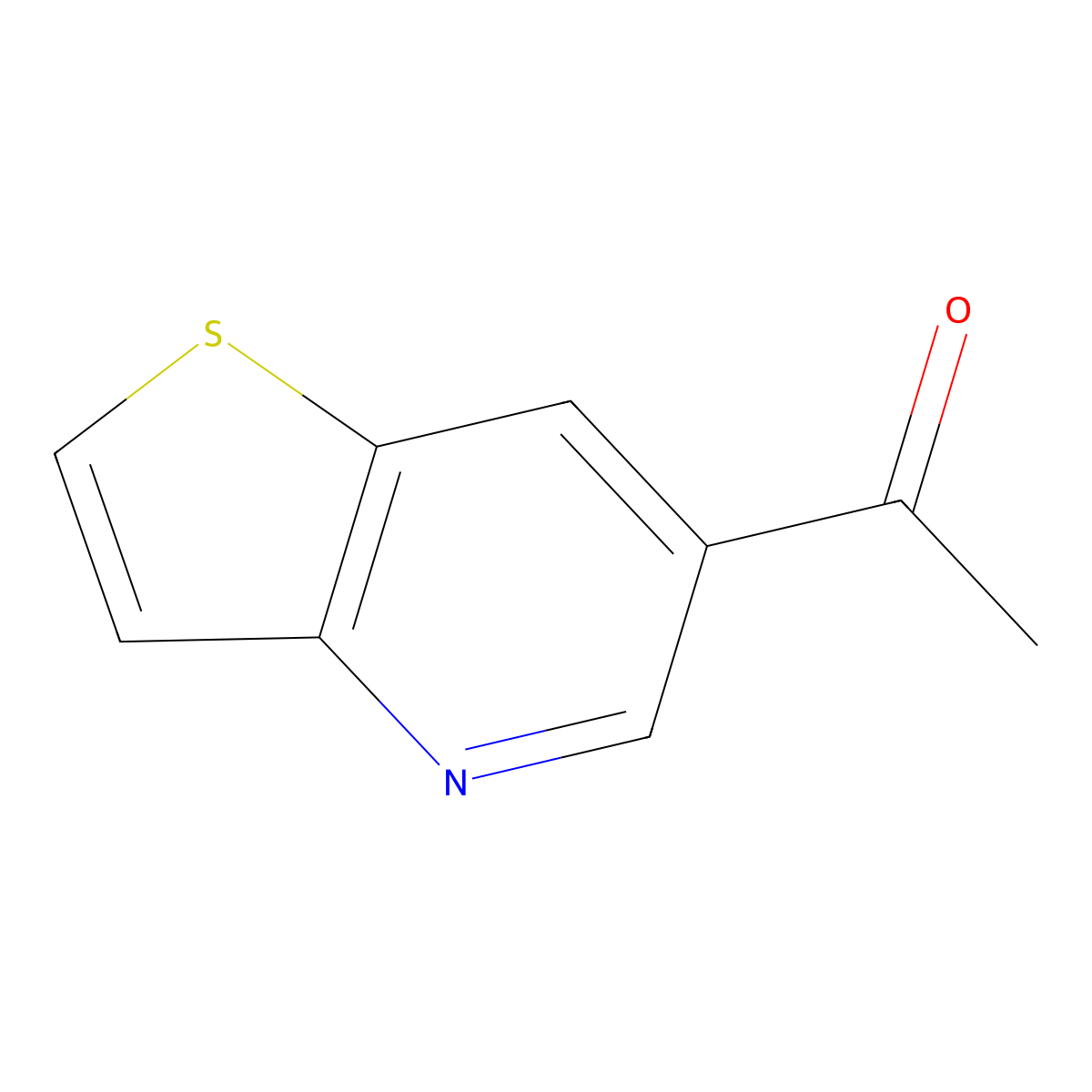 1-{Thieno[3,2-b]pyridin-6-yl}ethan-1-one molecular structure, CAS 18366-59-1