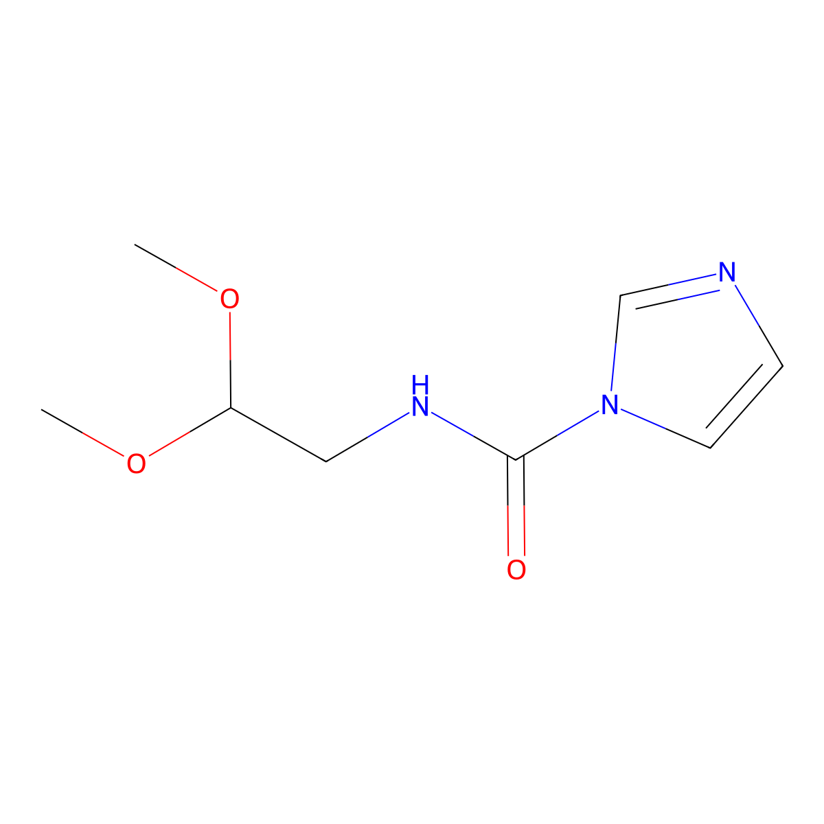 N-(2,2-dimethoxyethyl)-1H-imidazole-1-carboxamide molecular structure, CAS 183660-46-0