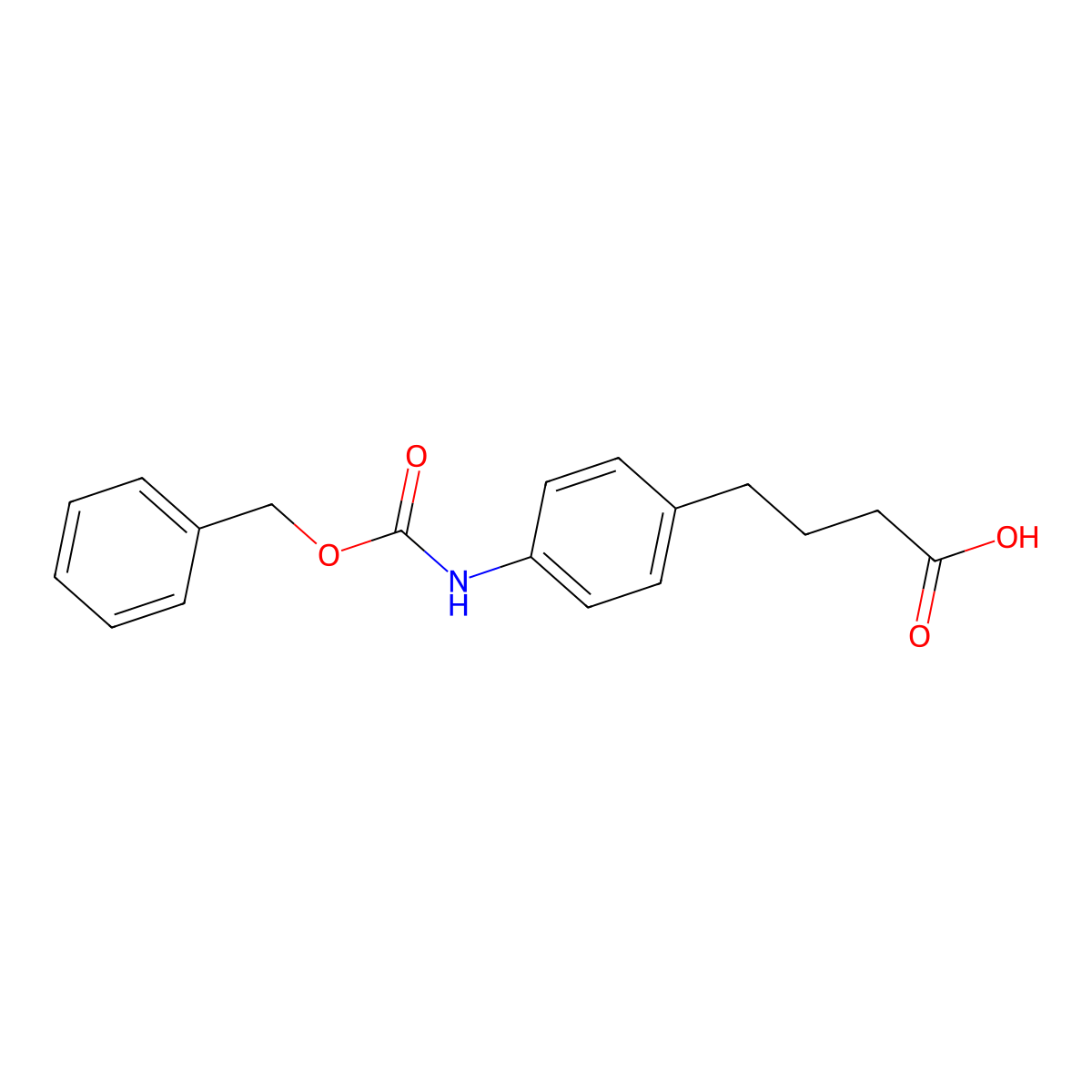 4-(4-{[(Benzyloxy)carbonyl]amino}phenyl)butanoic acid molecular structure, CAS 183664-71-3