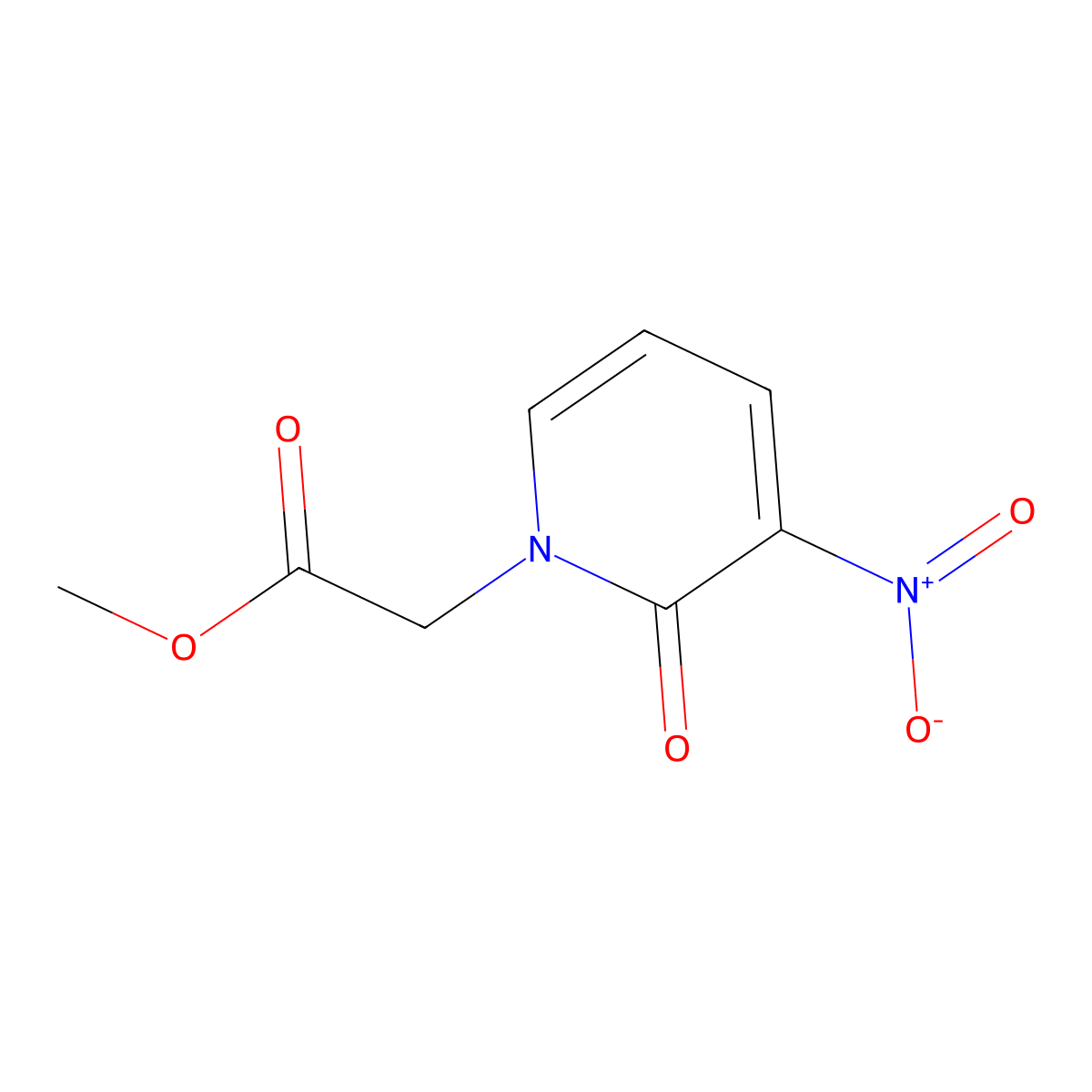 Methyl 2-(3-nitro-2-oxopyridin-1(2H)-yl)acetate molecular structure, CAS 183666-09-3