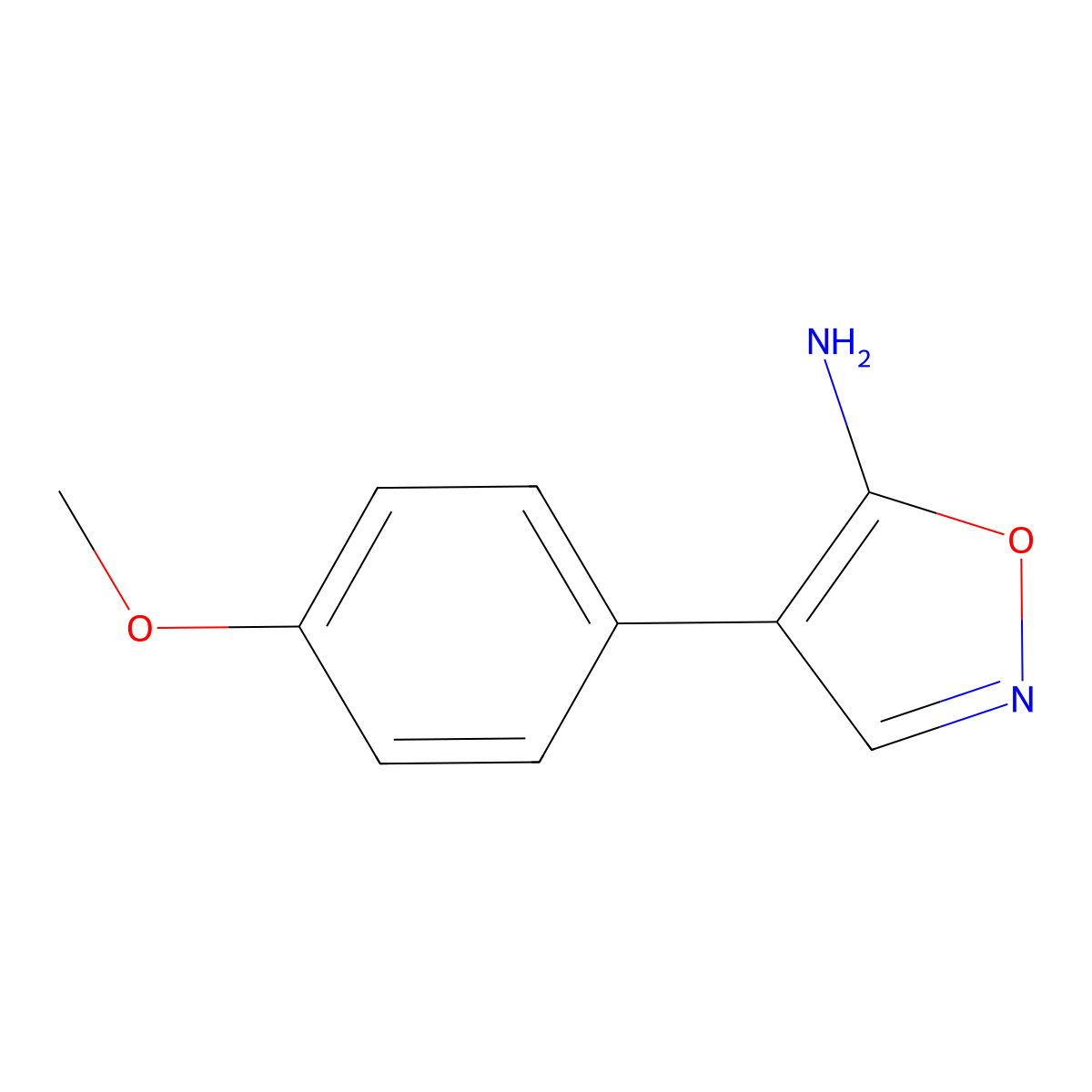 4-(4-Methoxyphenyl)-1,2-oxazol-5-amine molecular structure, CAS 183666-47-9
