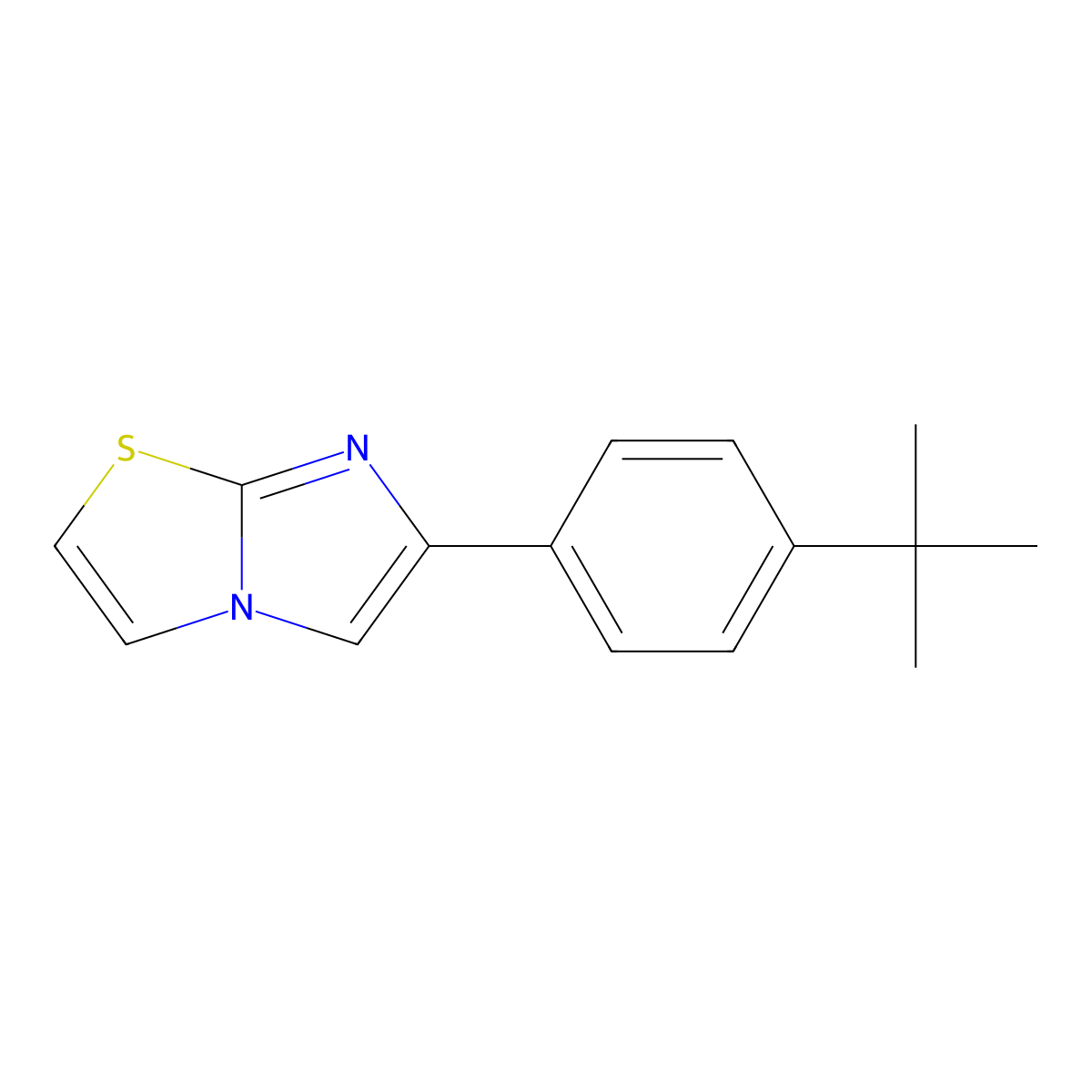 6-(4-Tert-butylphenyl)imidazo[2,1-b][1,3]thiazole molecular structure, CAS 183667-89-2