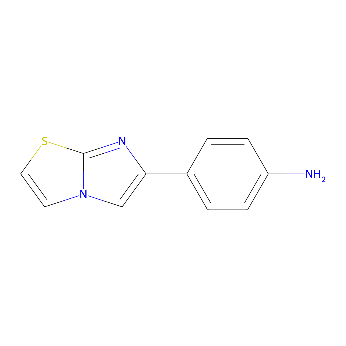 4-{Imidazo[2,1-b][1,3]thiazol-6-yl}aniline molecular structure, CAS 183668-02-2