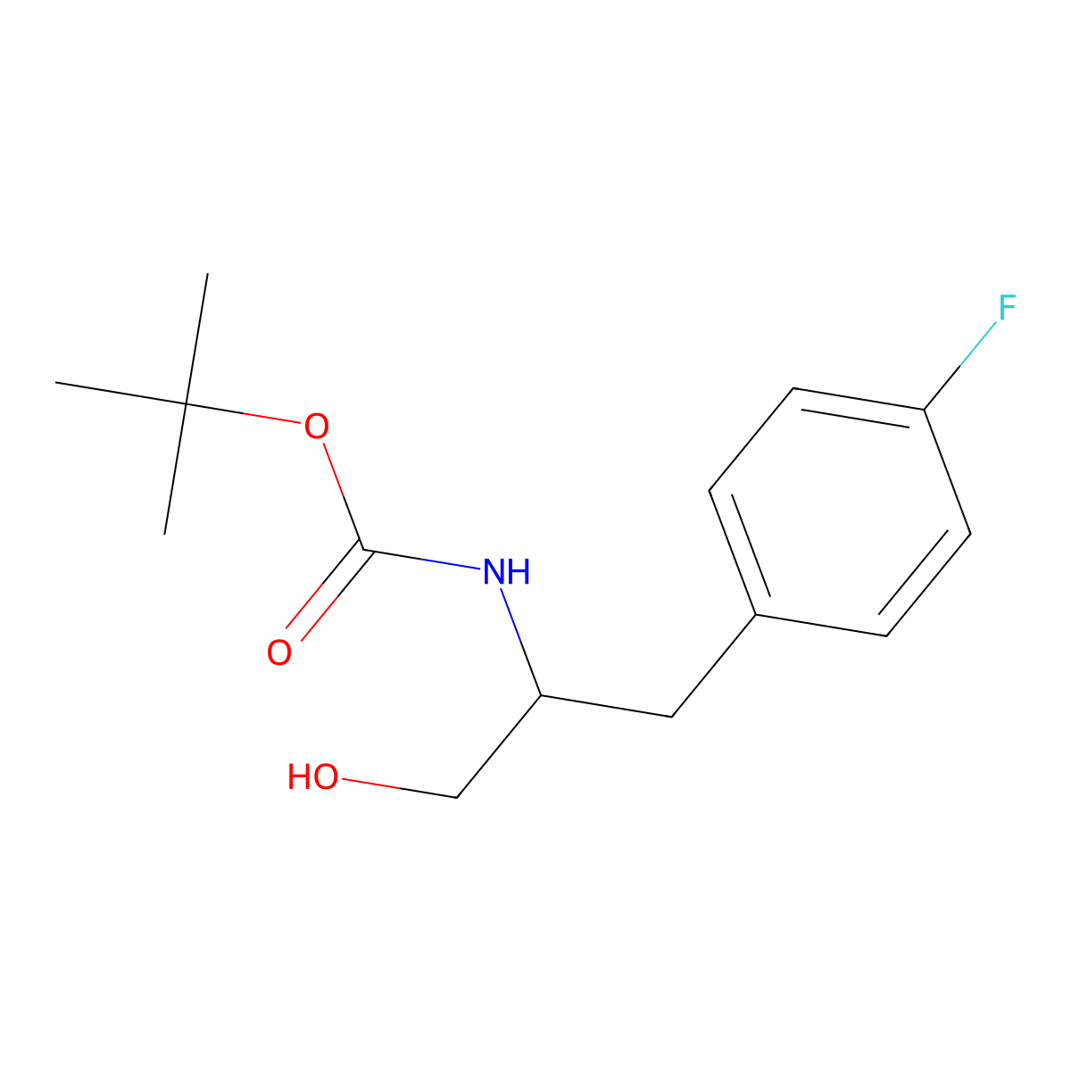Tert-butyl N-[1-(4-fluorophenyl)-3-hydroxypropan-2-YL]carbamate molecular structure, CAS 183669-12-7