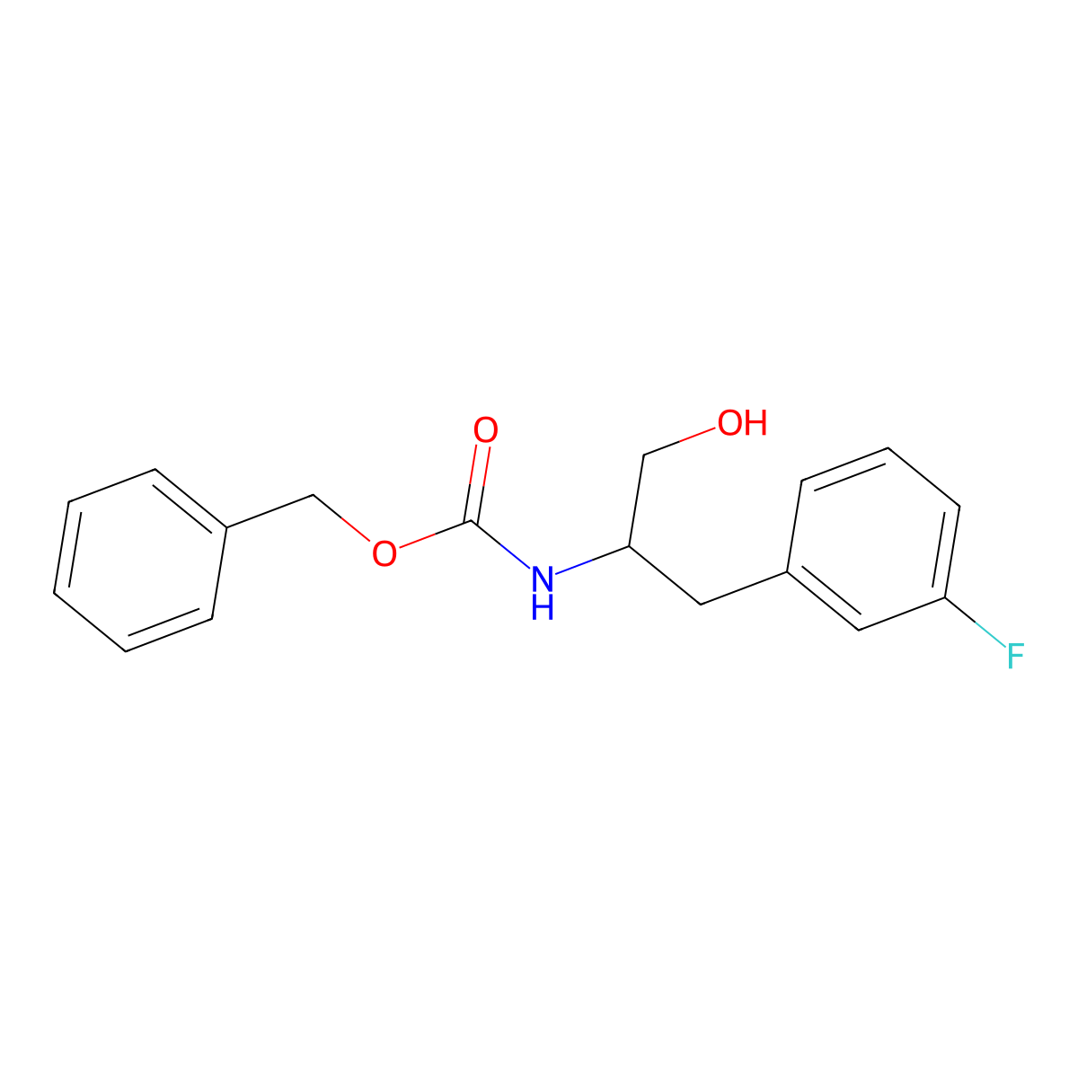 benzyl N-[1-(3-fluorophenyl)-3-hydroxypropan-2-yl]carbamate molecular structure, CAS 183669-15-0