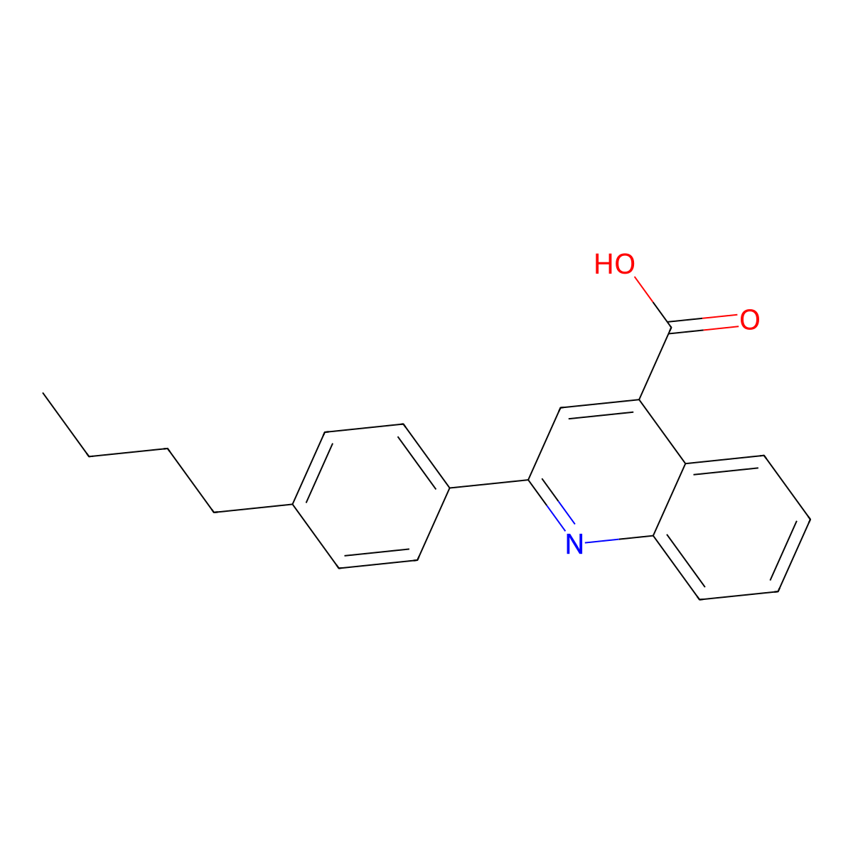 2-(4-Butylphenyl)quinoline-4-carboxylic acid molecular structure, CAS 183670-22-6