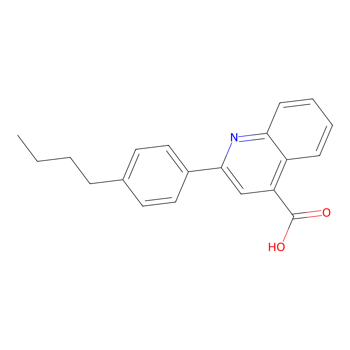 2-(4-Butylphenyl)quinoline-4-carboxylic acid molecular structure, CAS 183670-22-6
