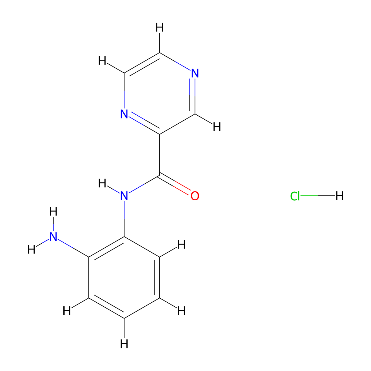 N-(2-aminophenyl)pyrazine-2-carboxamide hydrochloride molecular structure, CAS 1836762-58-3
