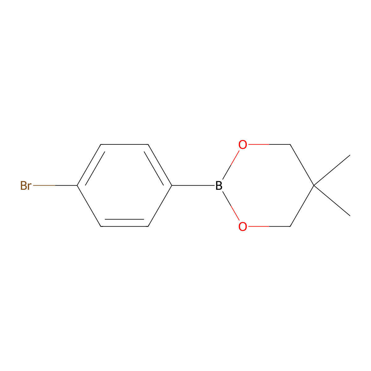 2-(4-Bromophenyl)-5,5-dimethyl-1,3,2-dioxaborinane molecular structure, CAS 183677-71-6