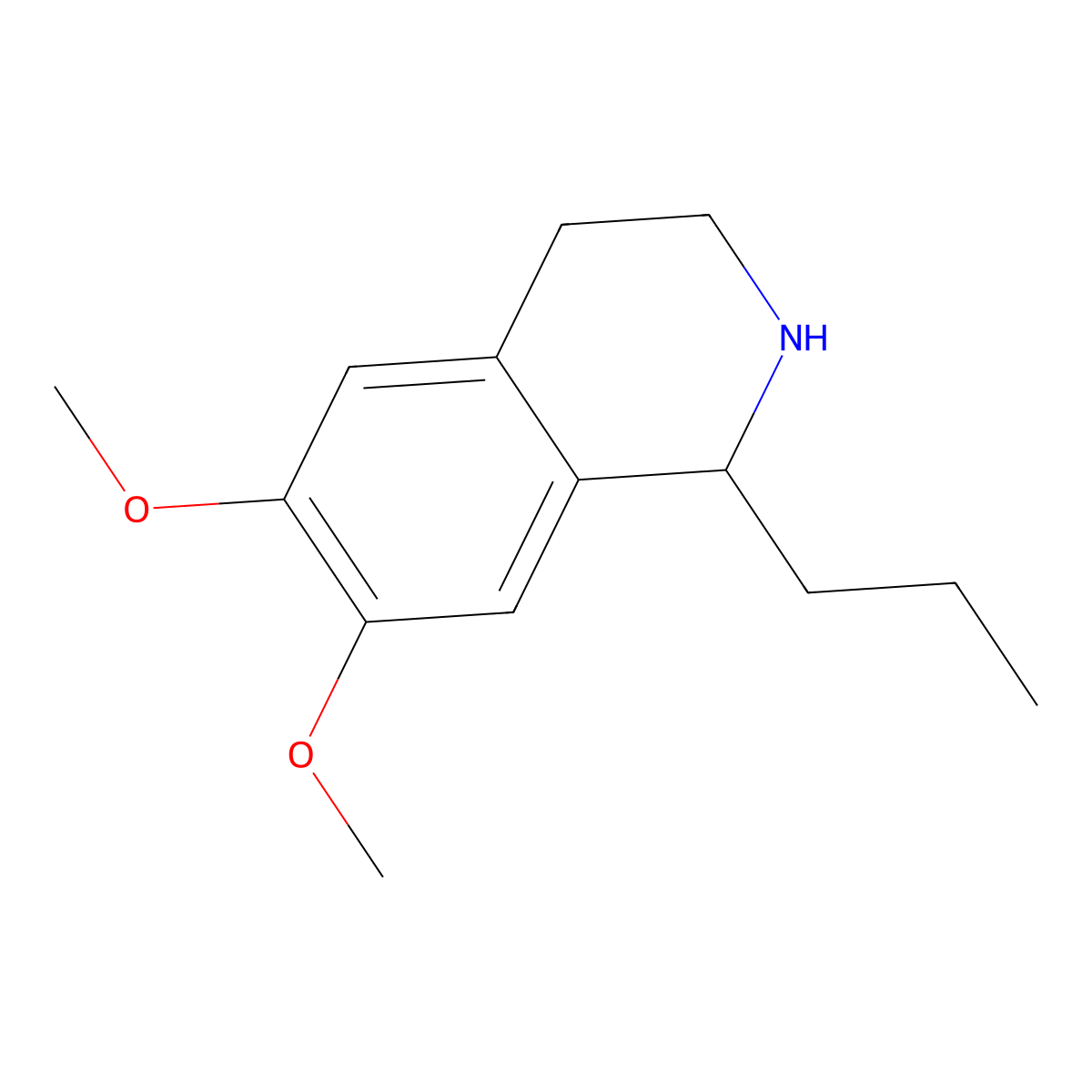 6,7-Dimethoxy-1-propyl-1,2,3,4-tetrahydroisoquinoline molecular structure, CAS 18368-39-3