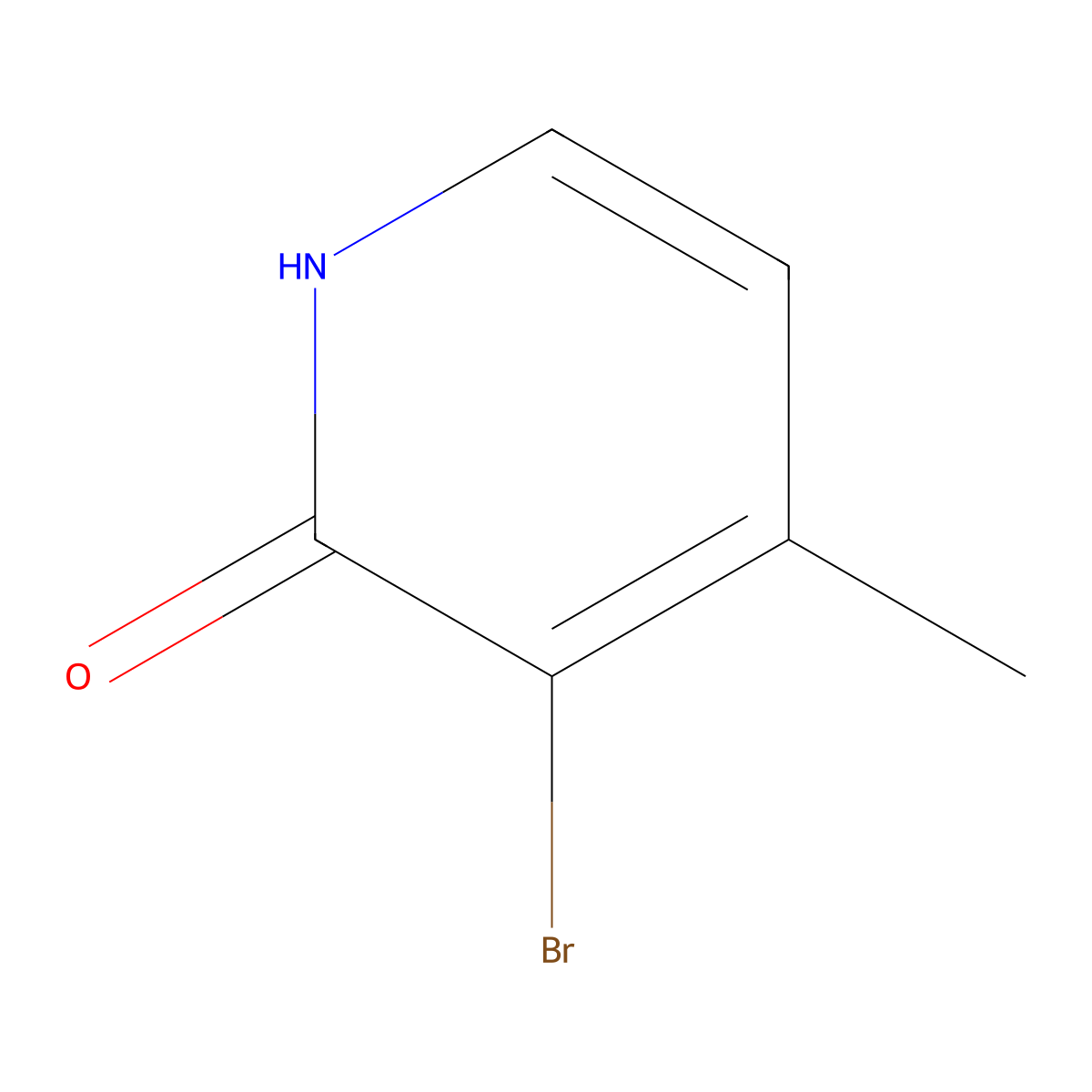3-Bromo-4-methylpyridin-2-ol molecular structure, CAS 18368-59-7