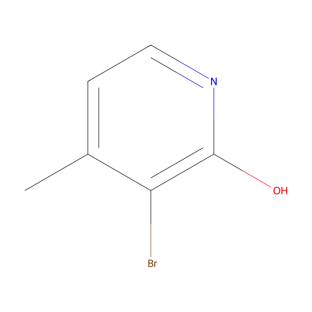 3-Bromo-4-methylpyridin-2-ol molecular structure, CAS 18368-59-7