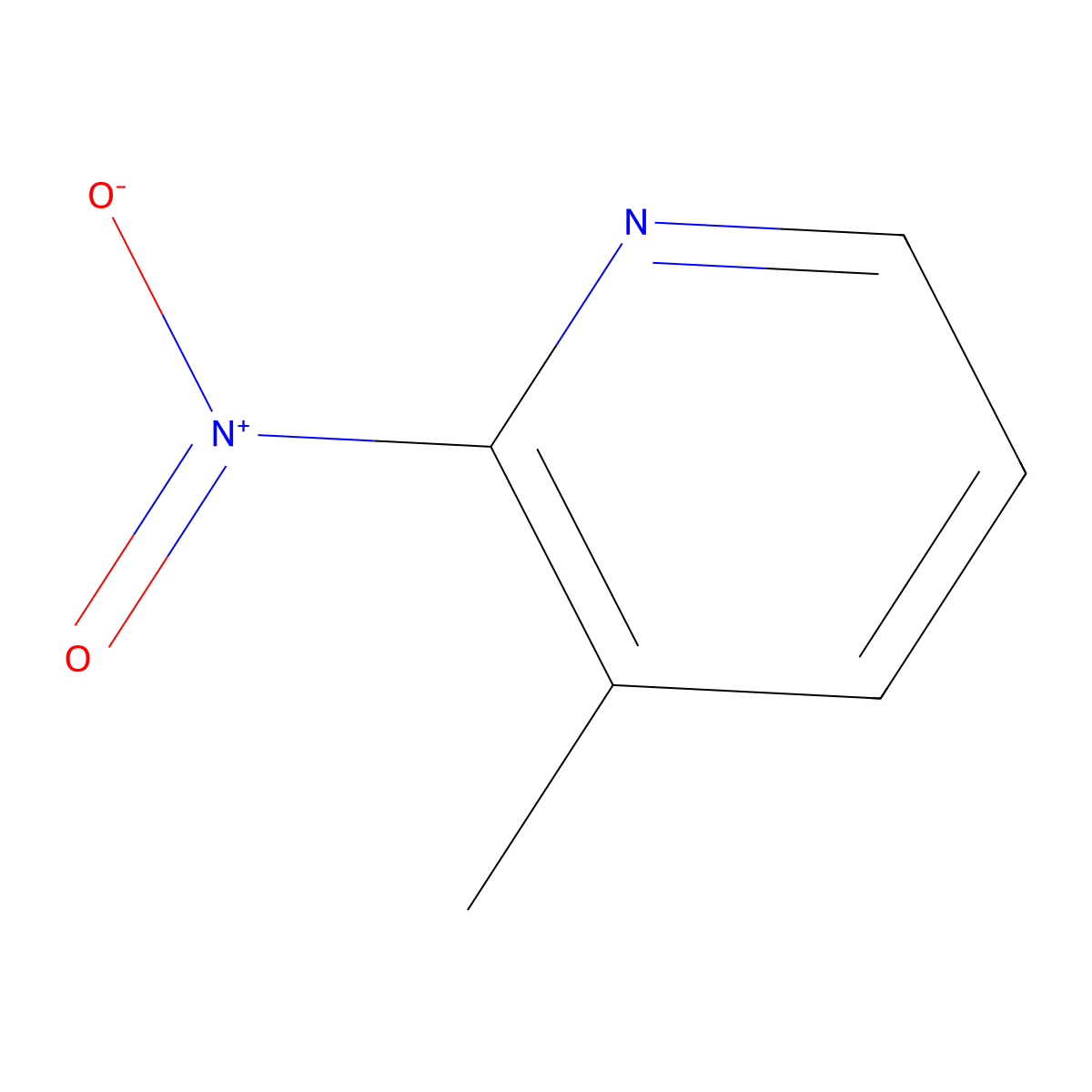 3-Methyl-2-nitropyridine molecular structure, CAS 18368-73-5