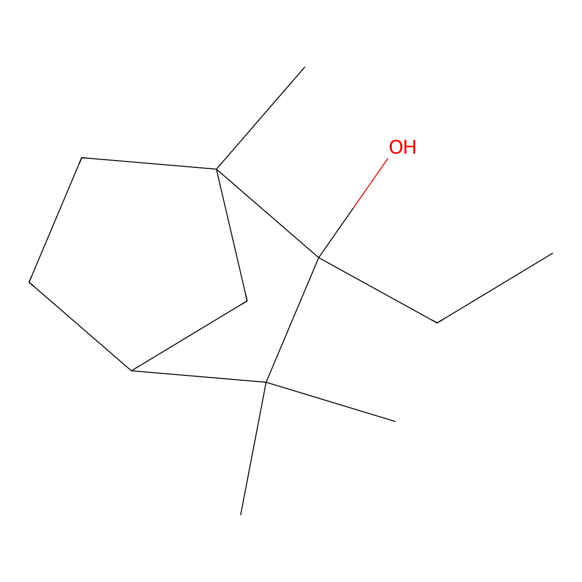 2-Ethyl-1,3,3-trimethylbicyclo(2.2.1)heptan-2-ol molecular structure, CAS 18368-91-7