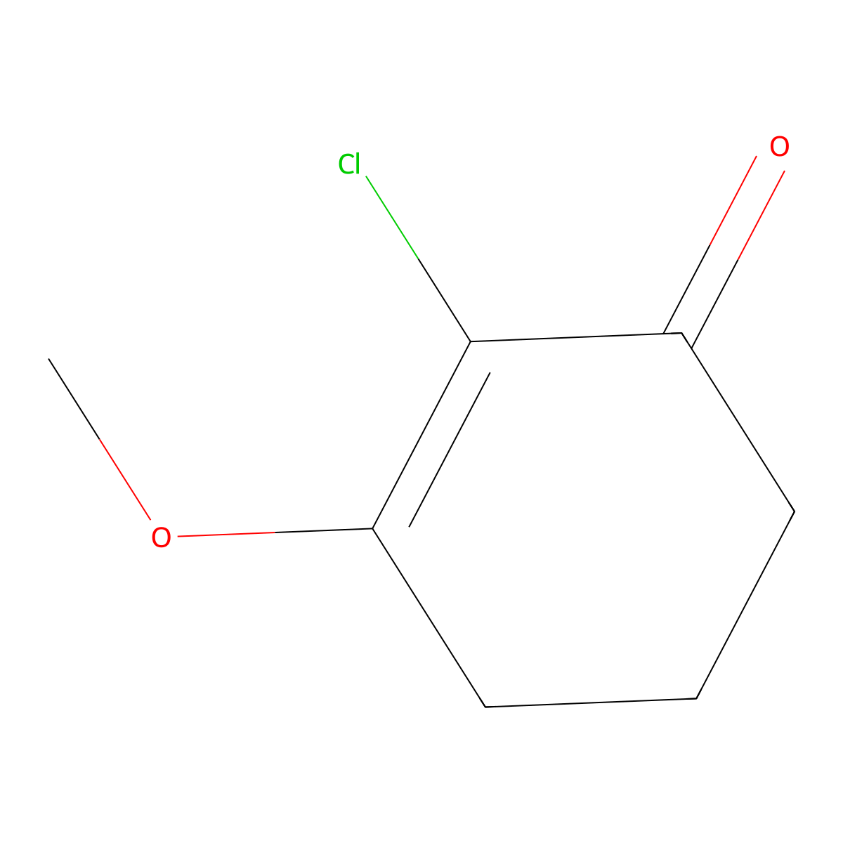 2-Chloro-3-methoxycyclohex-2-en-1-one molecular structure, CAS 18369-67-0