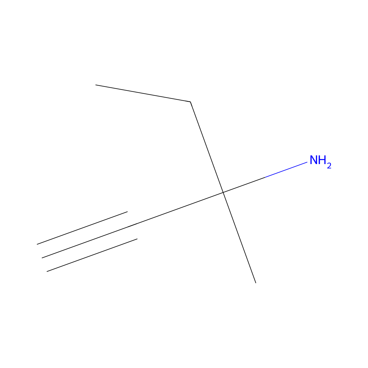 3-Methylpent-1-yn-3-amine molecular structure, CAS 18369-96-5