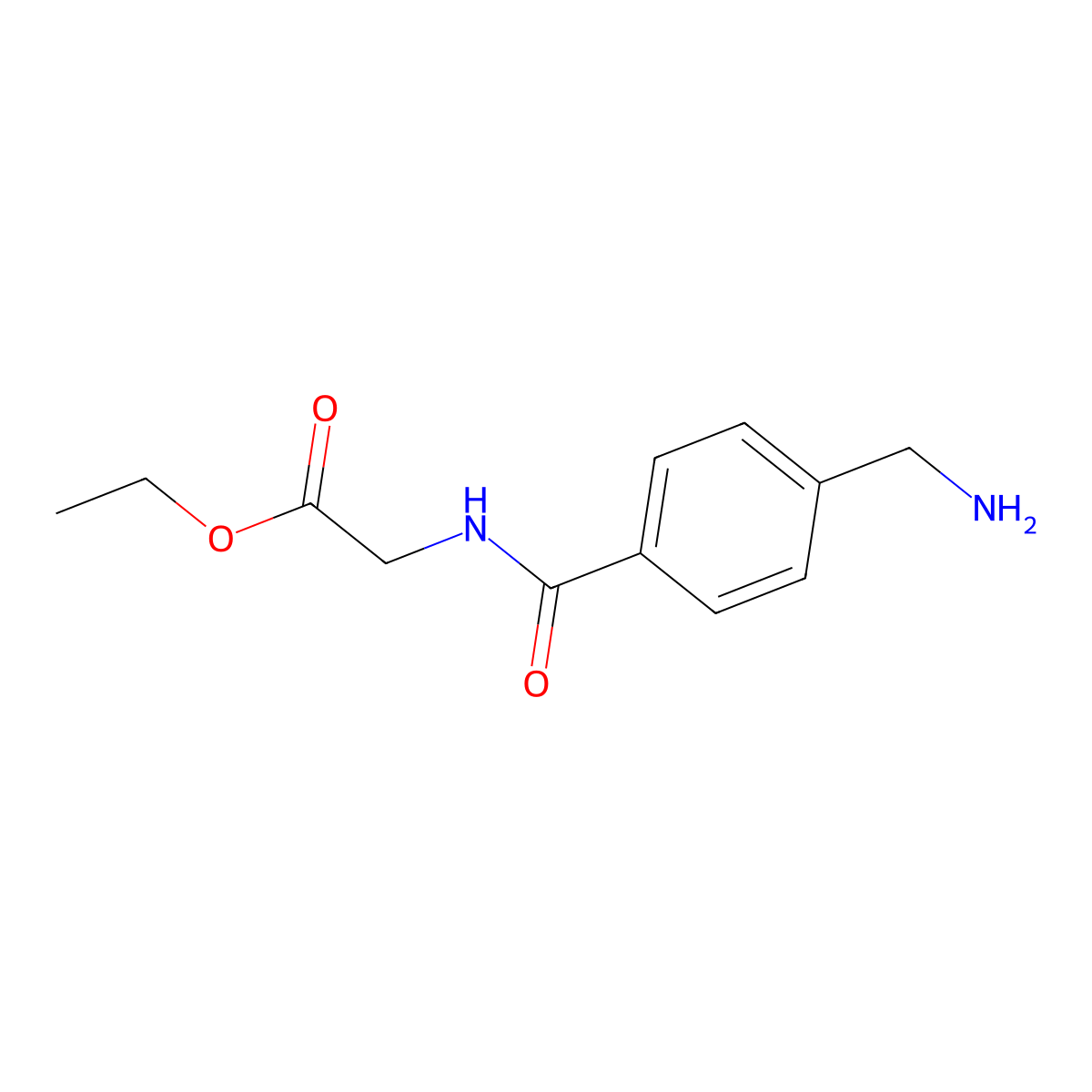 Ethyl (4-(aminomethyl)benzoyl)glycinate molecular structure, CAS 1836999-38-2