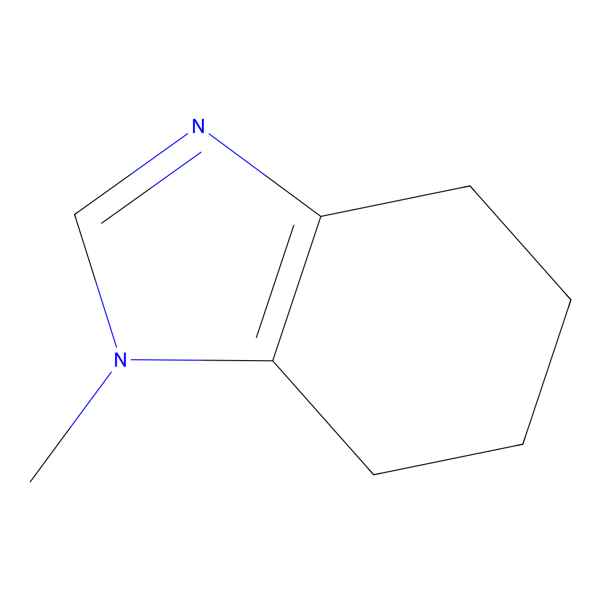 1-Methyl-4,5,6,7-tetrahydro-1H-benzimidazole molecular structure, CAS 1837-49-6