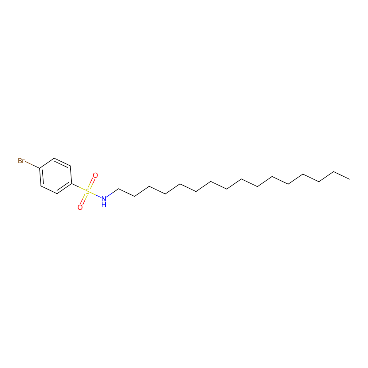 4-Bromo-n-hexadecylbenzenesulfonamide molecular structure, CAS 1837-70-3