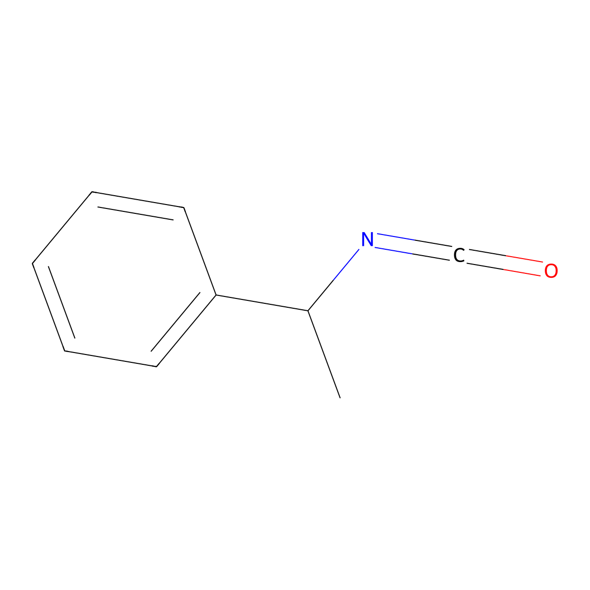 alpha-Methylbenzyl isocyanate molecular structure, CAS 1837-73-6