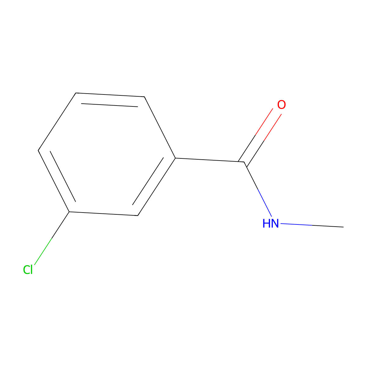 3-chloro-N-methylbenzamide molecular structure, CAS 18370-10-0
