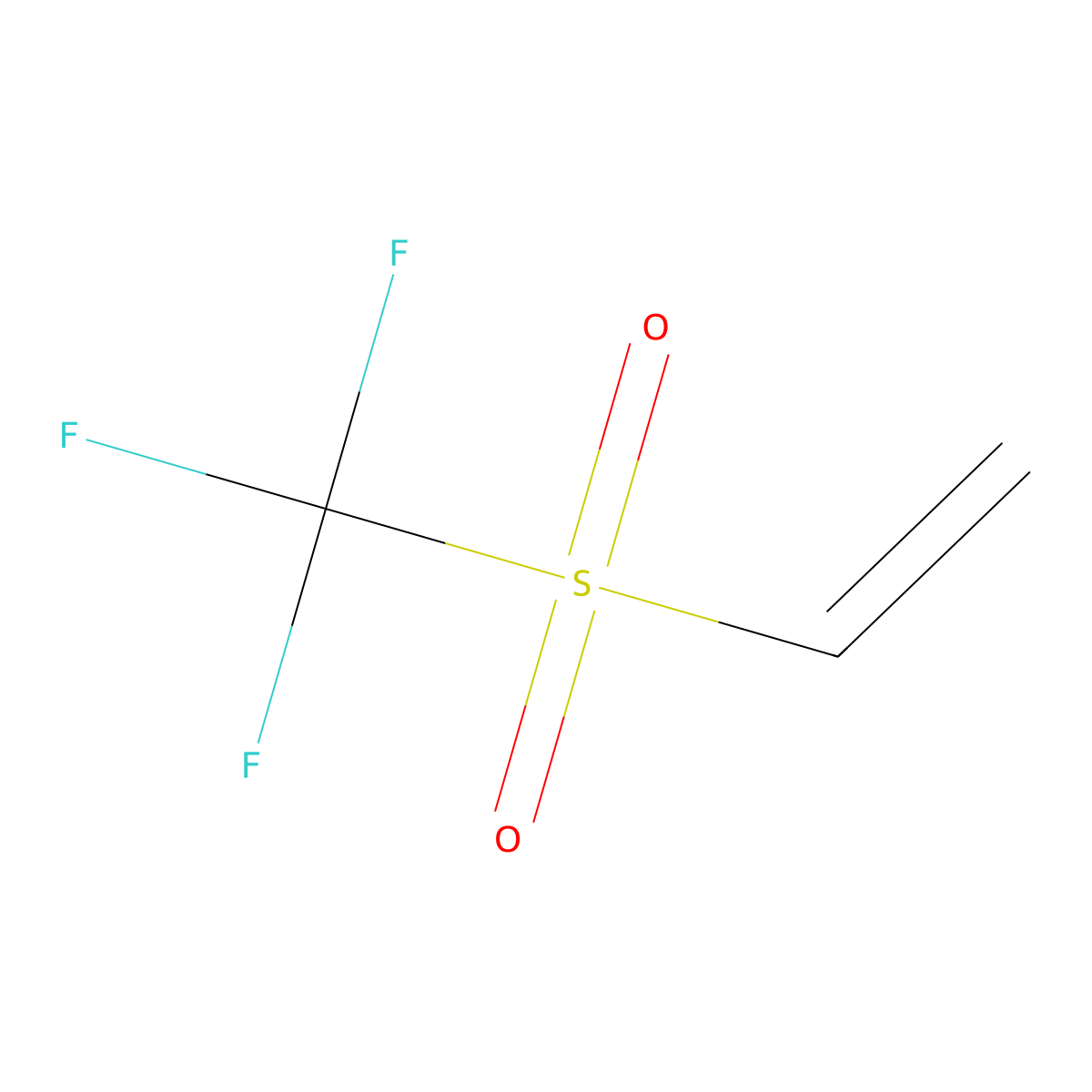 Trifluoromethanesulfonylethene molecular structure, CAS 18370-92-8