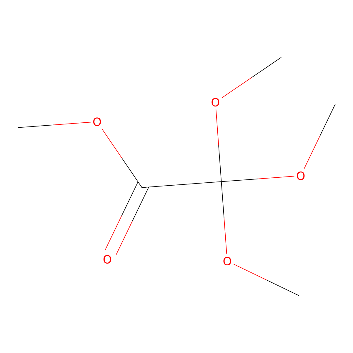 Methyl 2,2,2-trimethoxyacetate molecular structure, CAS 18370-95-1