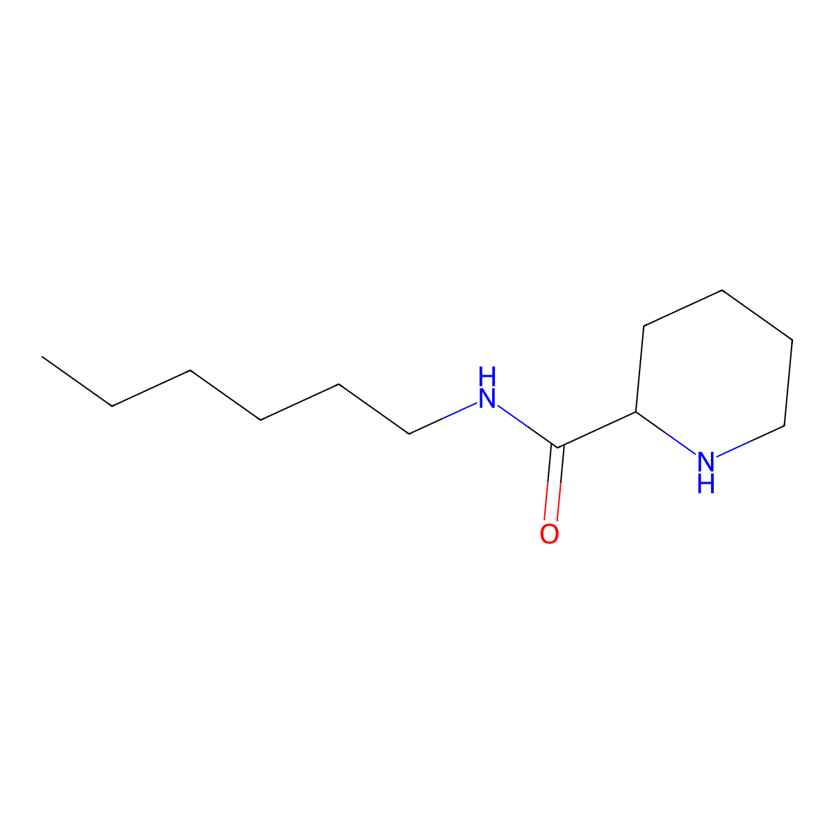 N-hexylpiperidine-2-carboxamide molecular structure, CAS 1837099-10-1