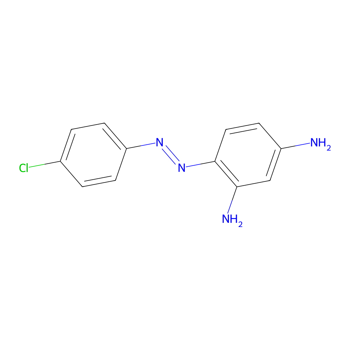 4-[(E)-(4-chlorophenyl)diazenyl]benzene-1,3-diamine molecular structure, CAS 18371-09-0