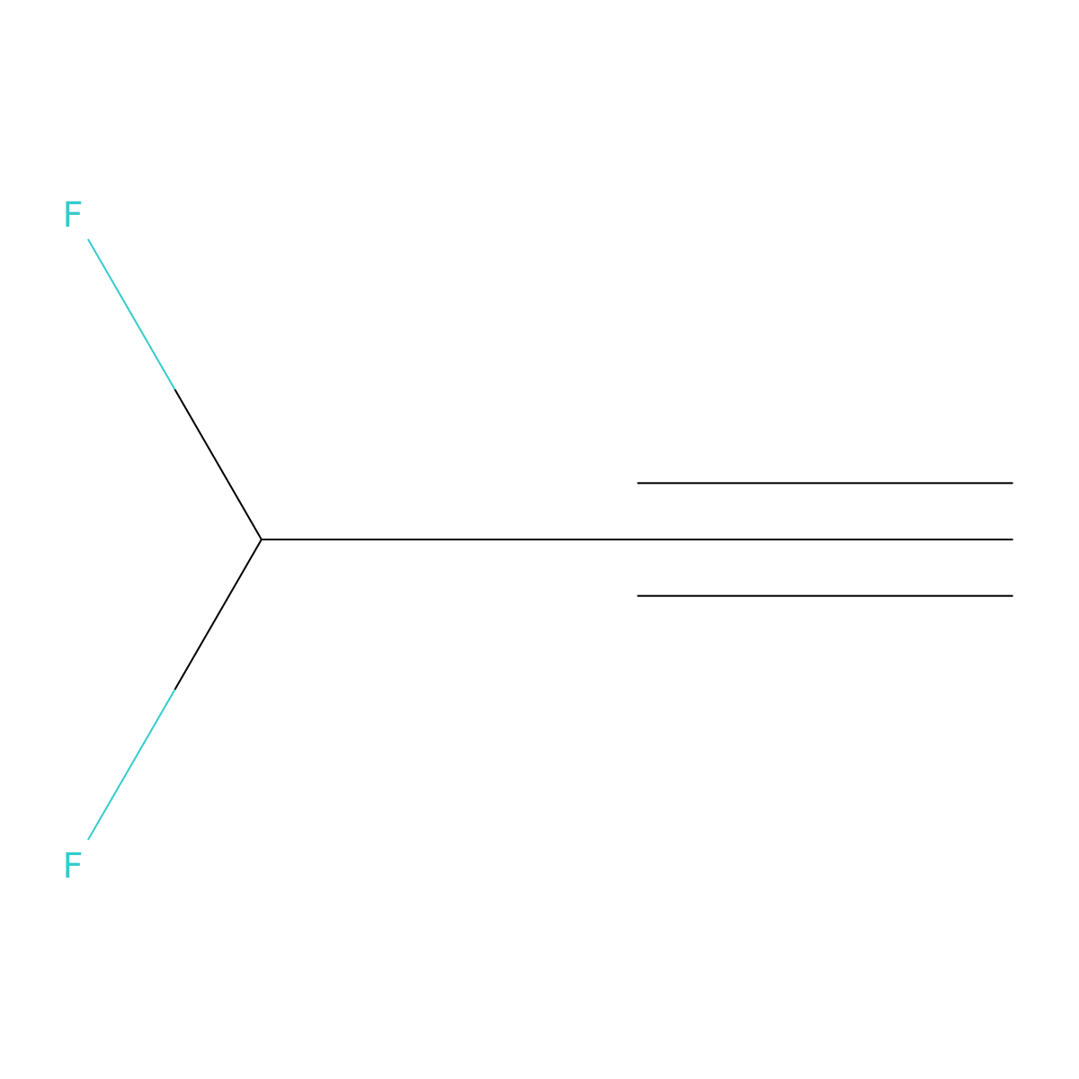 1-Propyne, 3,3-difluoro- molecular structure, CAS 18371-25-0