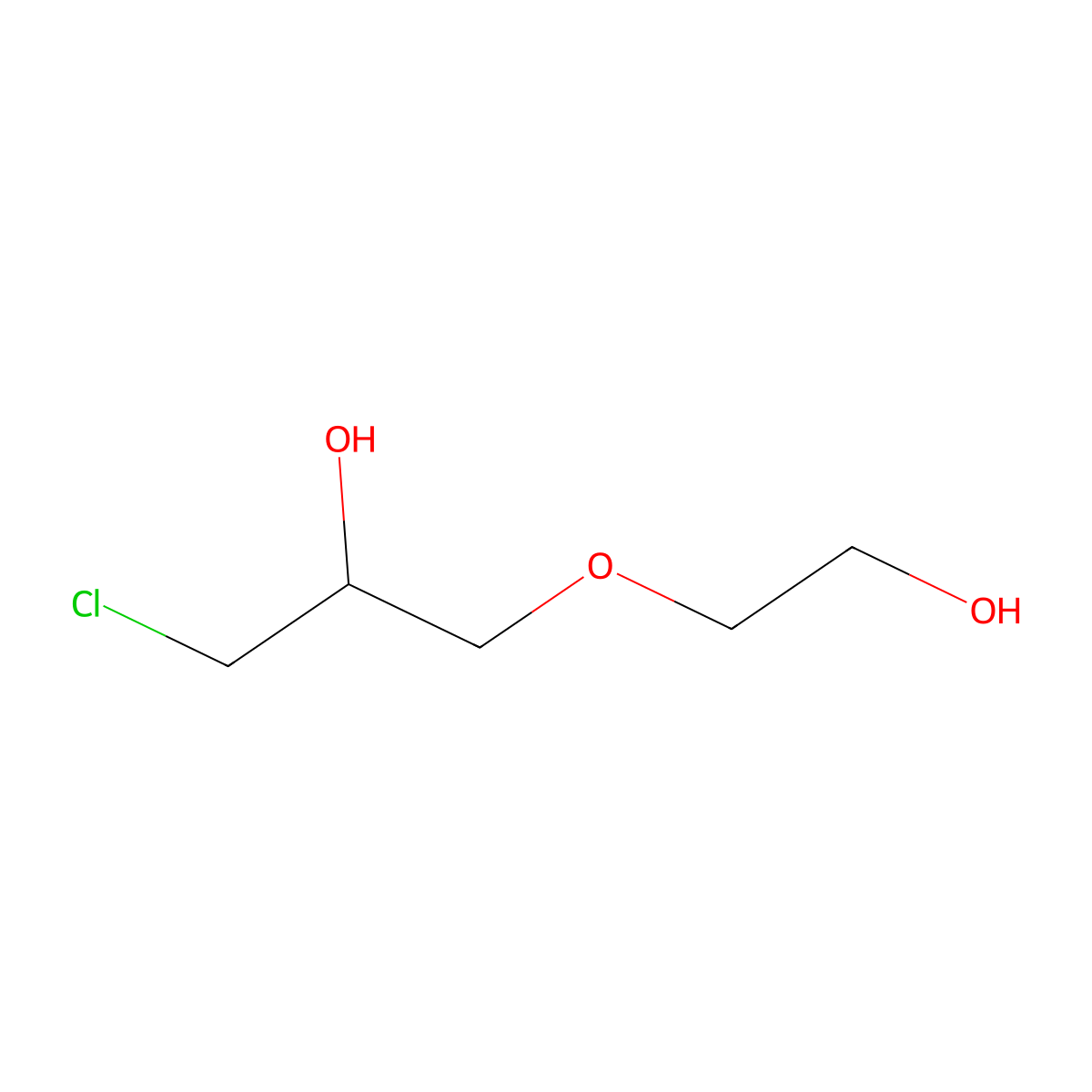 1-Chloro-3-(2-hydroxyethoxy)propan-2-ol molecular structure, CAS 18371-74-9