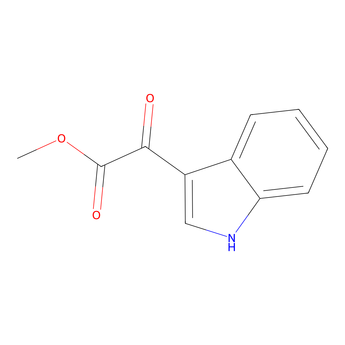 Methyl 3-indoleglyoxylate molecular structure, CAS 18372-22-0