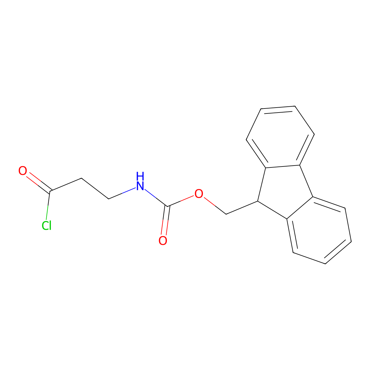 Carbamic acid, (3-chloro-3-oxopropyl)-, 9H-fluoren-9-ylmethyl ester molecular structure, CAS 183720-79-8