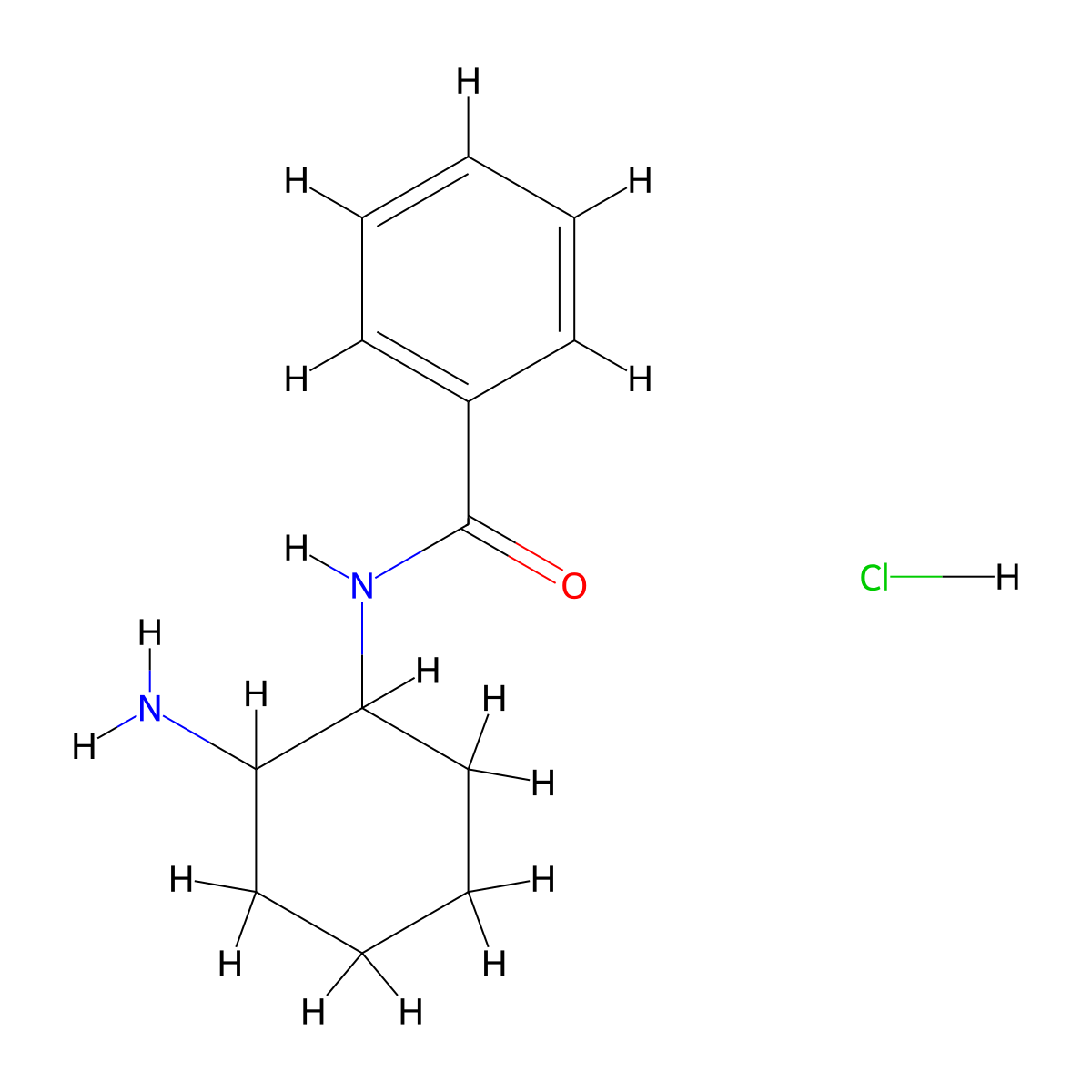 N-(2-aminocyclohexyl)benzamide hydrochloride molecular structure, CAS 1837204-79-1