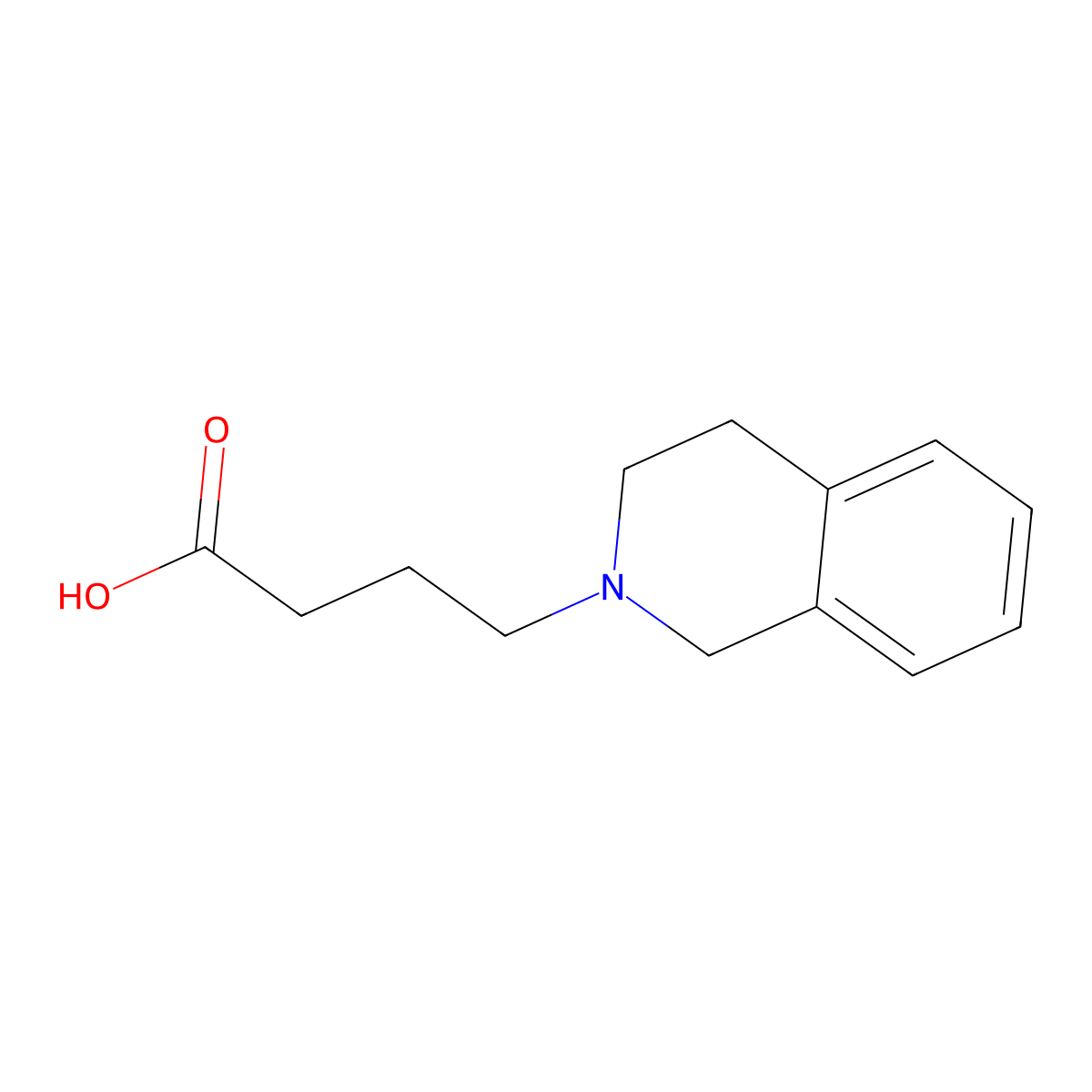 4-(3,4-dihydroisoquinolin-2(1H)-yl)butanoic acid molecular structure, CAS 1837229-08-9