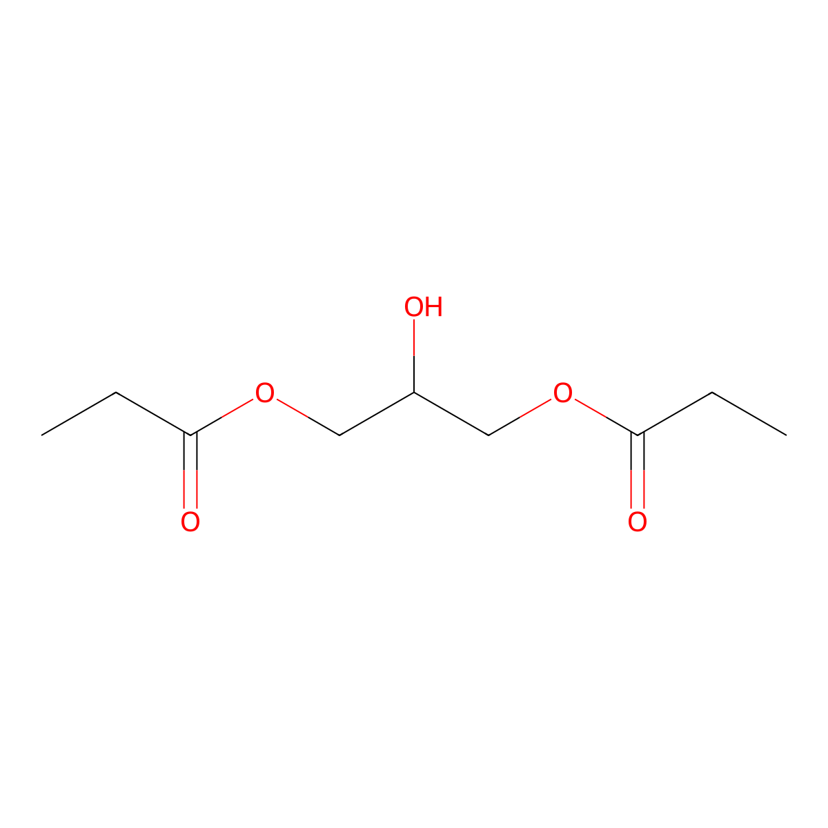 1,2,3-Propanetriol, 1,3-dipropanoate molecular structure, CAS 18373-31-4