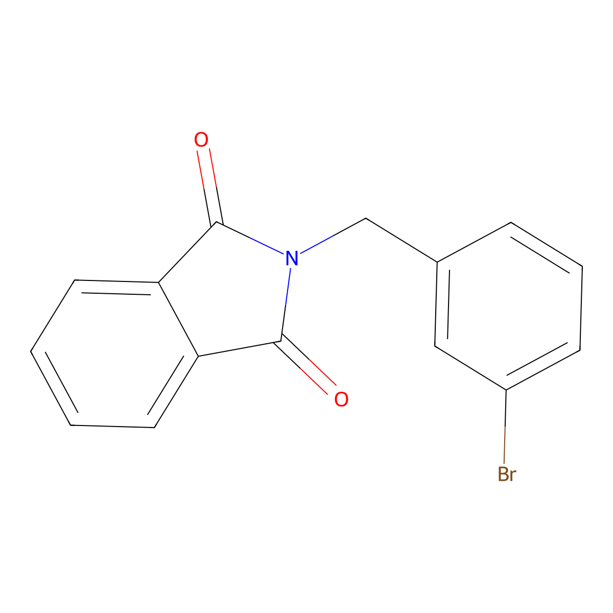 2-(3-Bromobenzyl)isoindoline-1,3-dione molecular structure, CAS 183735-18-4