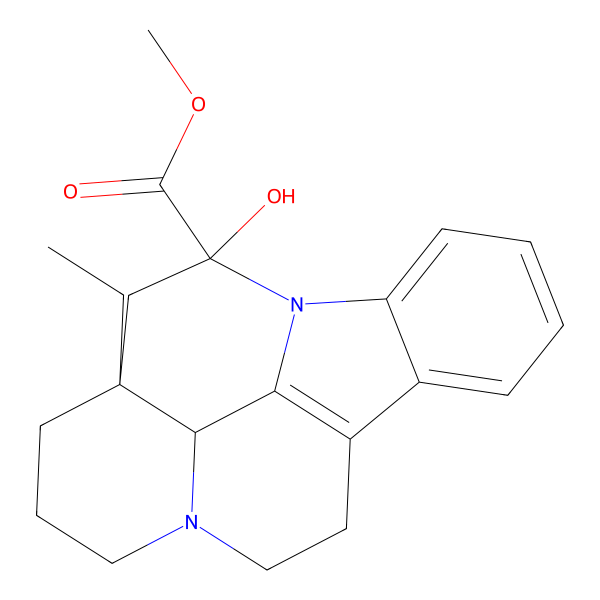 Isovincamine molecular structure, CAS 18374-18-0