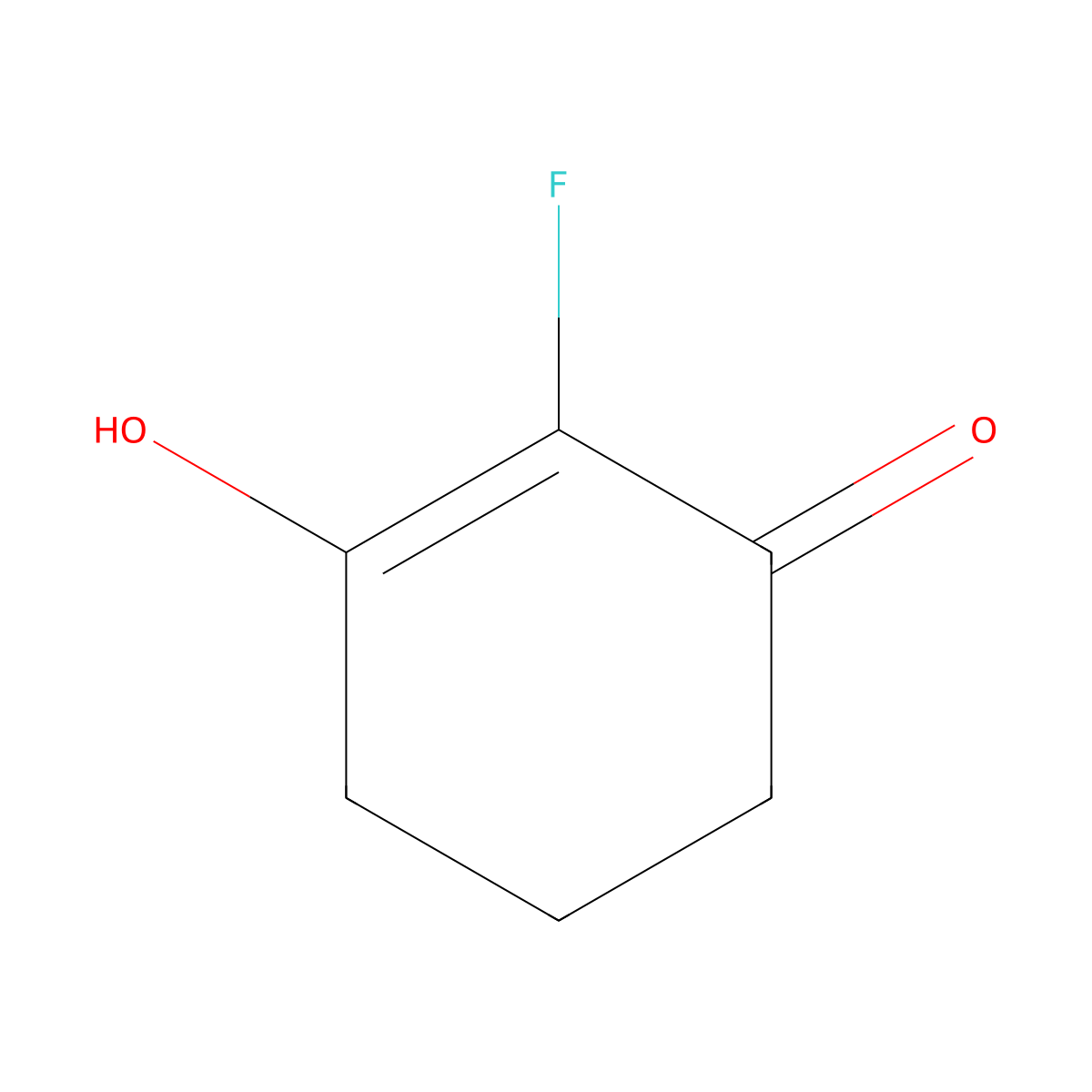 2-Fluoro-3-hydroxycyclohex-2-en-1-one molecular structure, CAS 183742-83-8